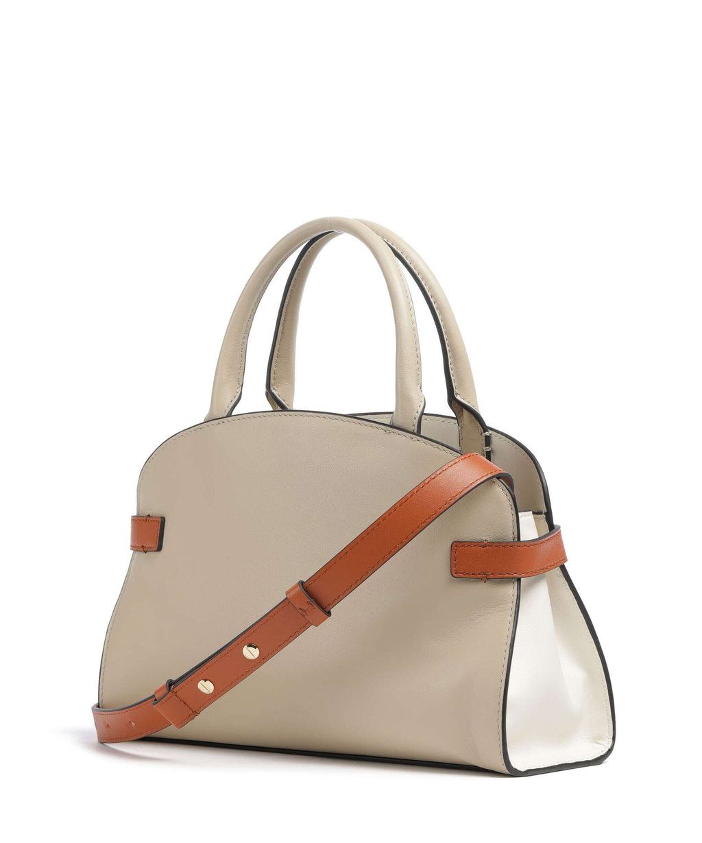 Coccinelle Sabine New Tricolor Handbag sandshell/pearl/crab