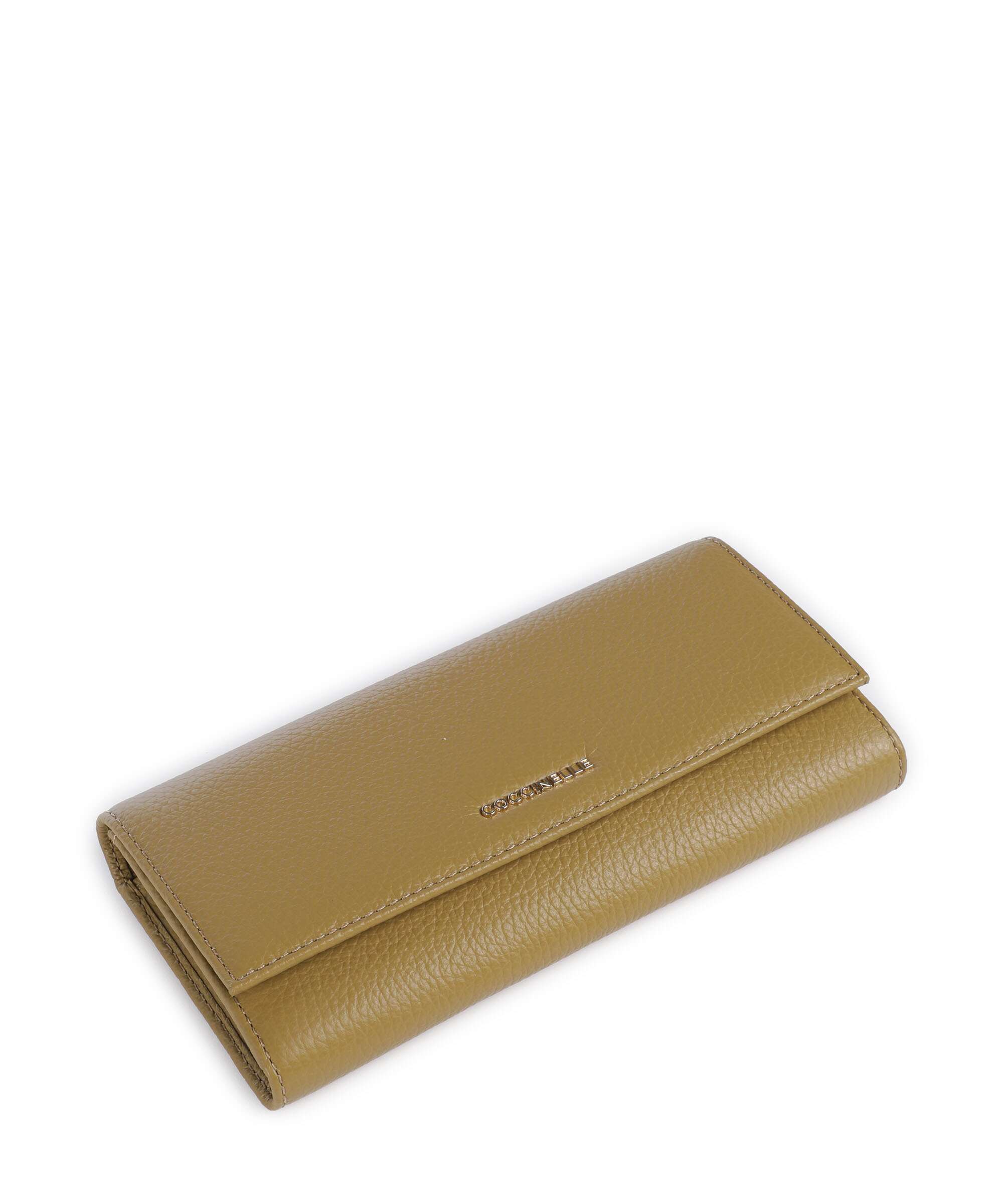 Coccinelle Metallic Soft RFID Wallet seagrass