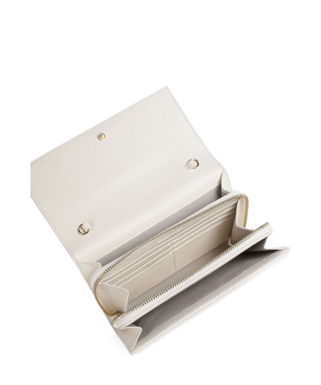 Coccinelle Metallic Soft Wallet pearl