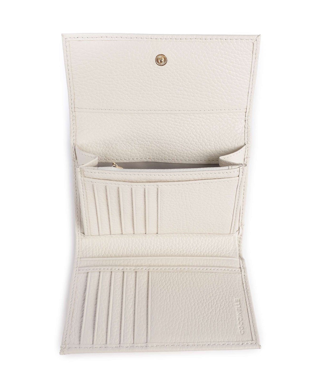 Coccinelle Metallic Soft RFID Wallet pearl