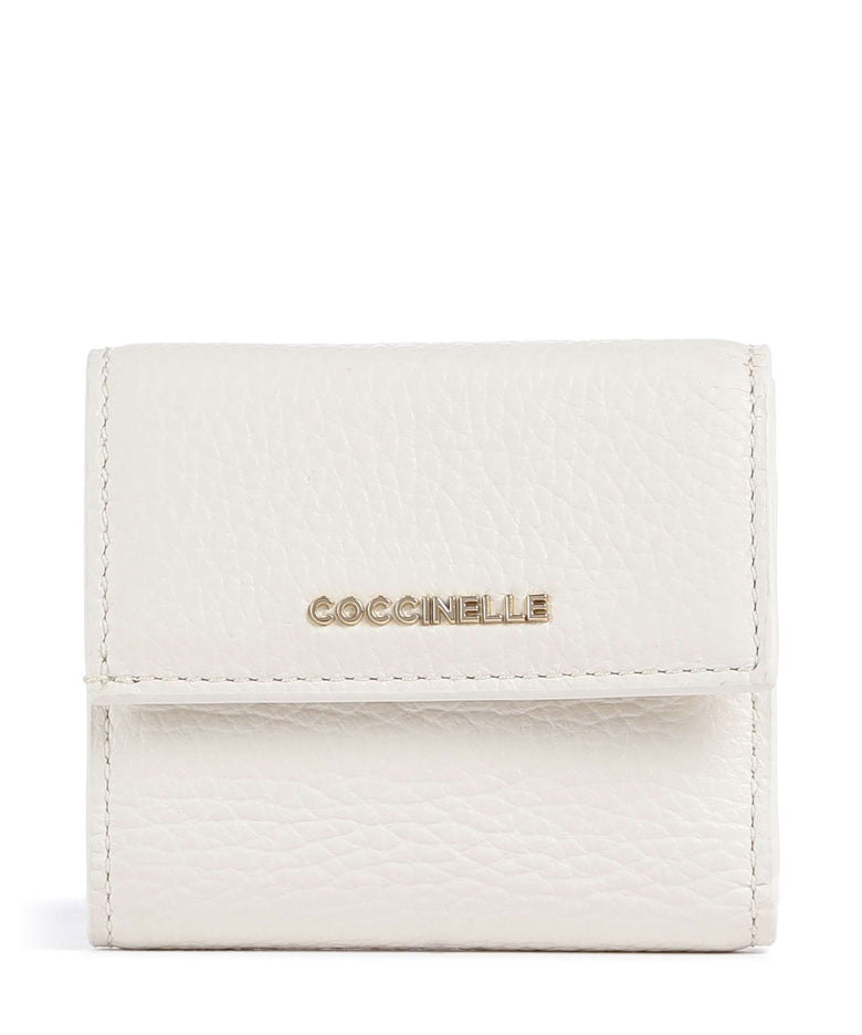 Coccinelle Metallic Soft RFID Wallet pearl