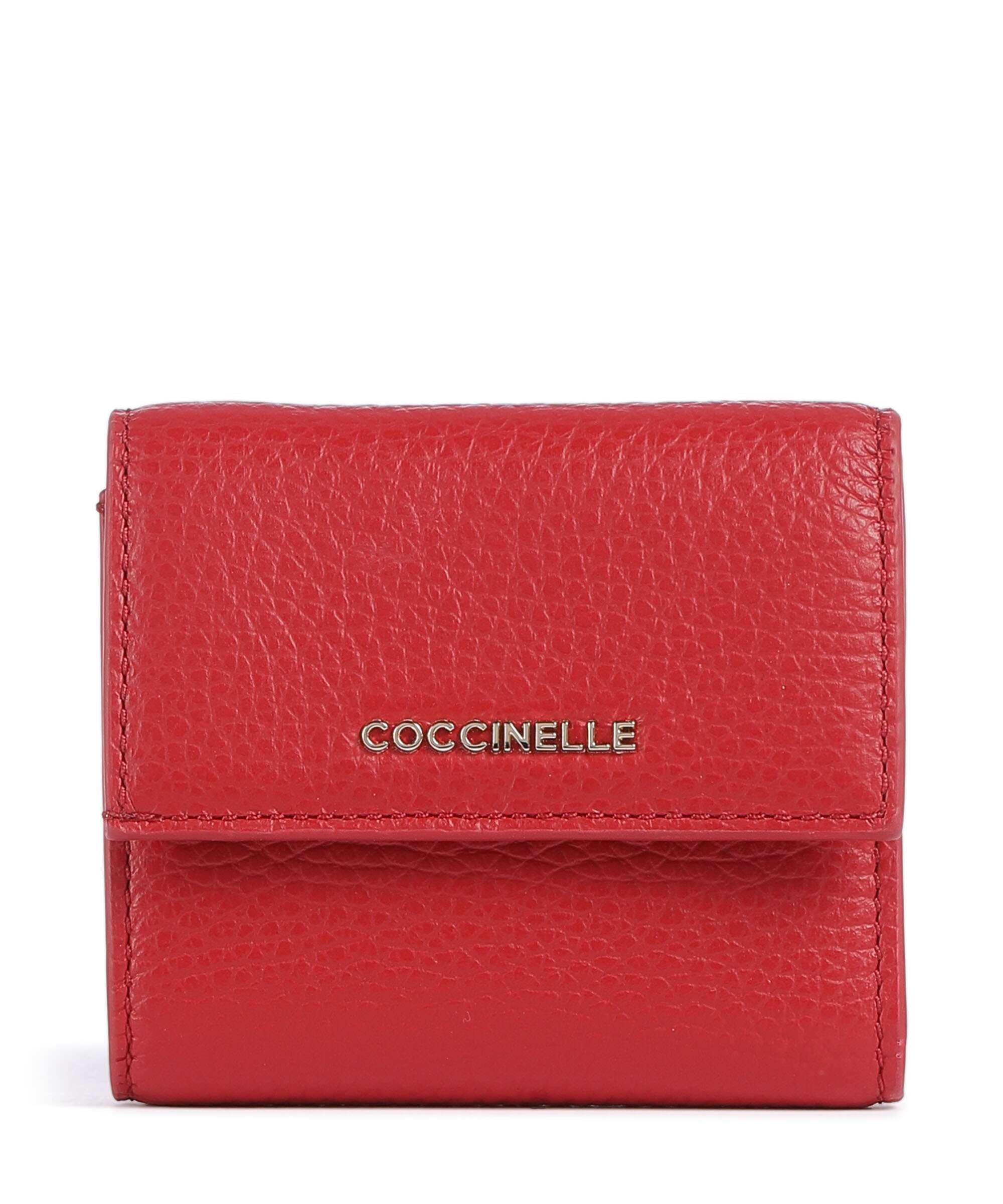 Coccinelle Metallic Soft RFID Wallet scarlet