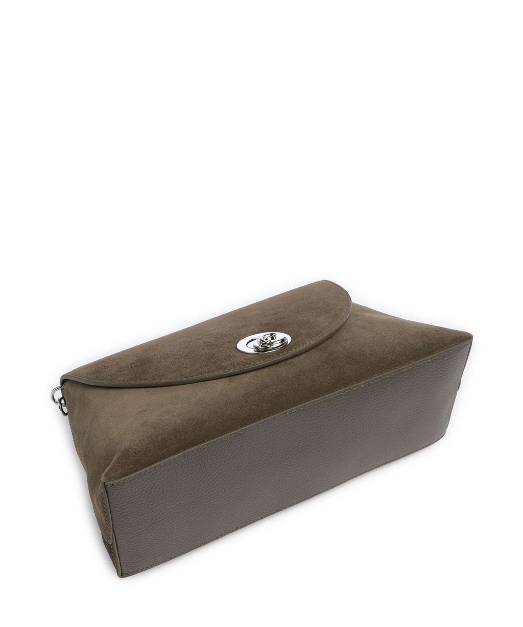 Coccinelle Nikla Suede Shoulder bag fango