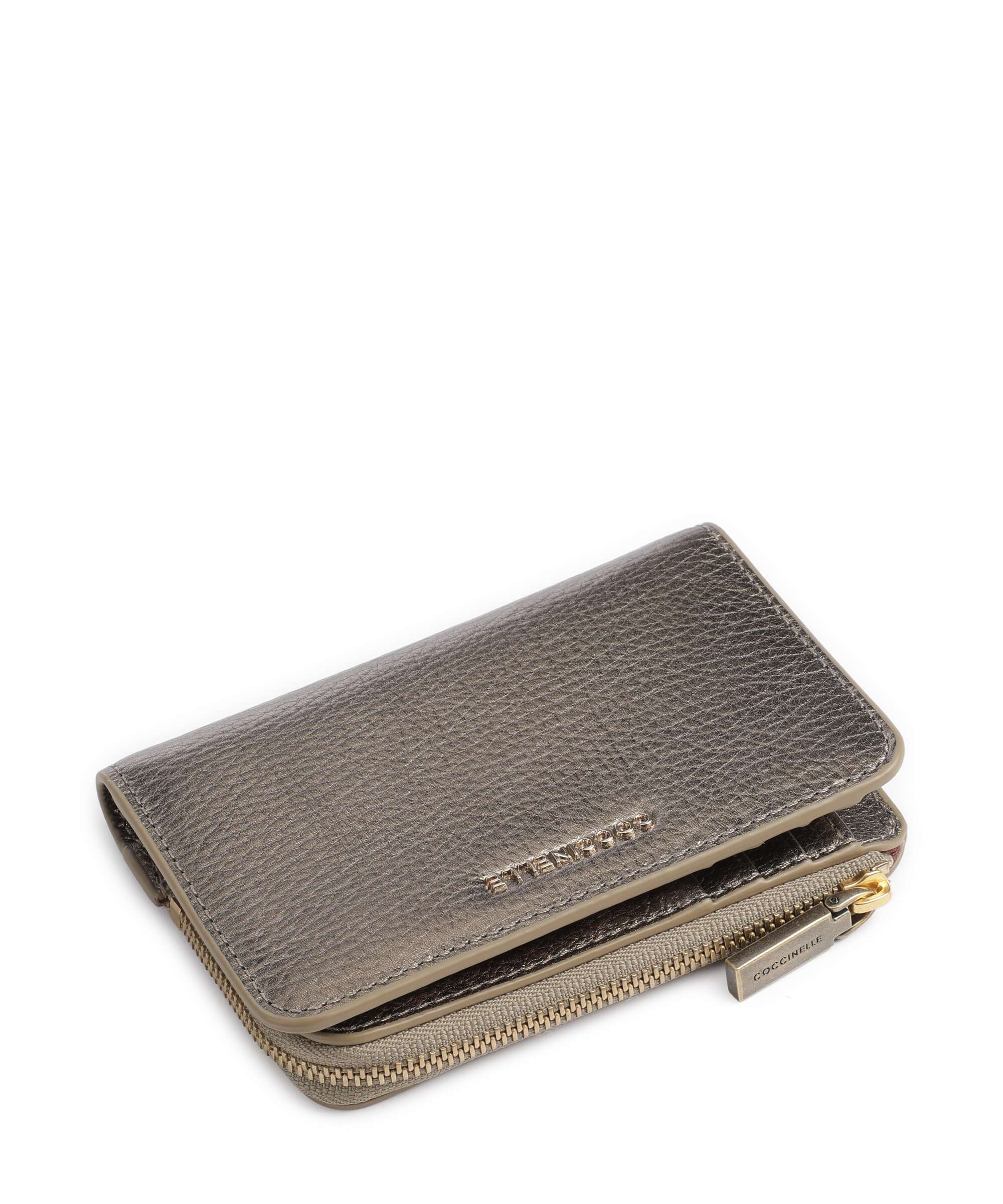 Coccinelle Metallic Soft Wallet antique brass
