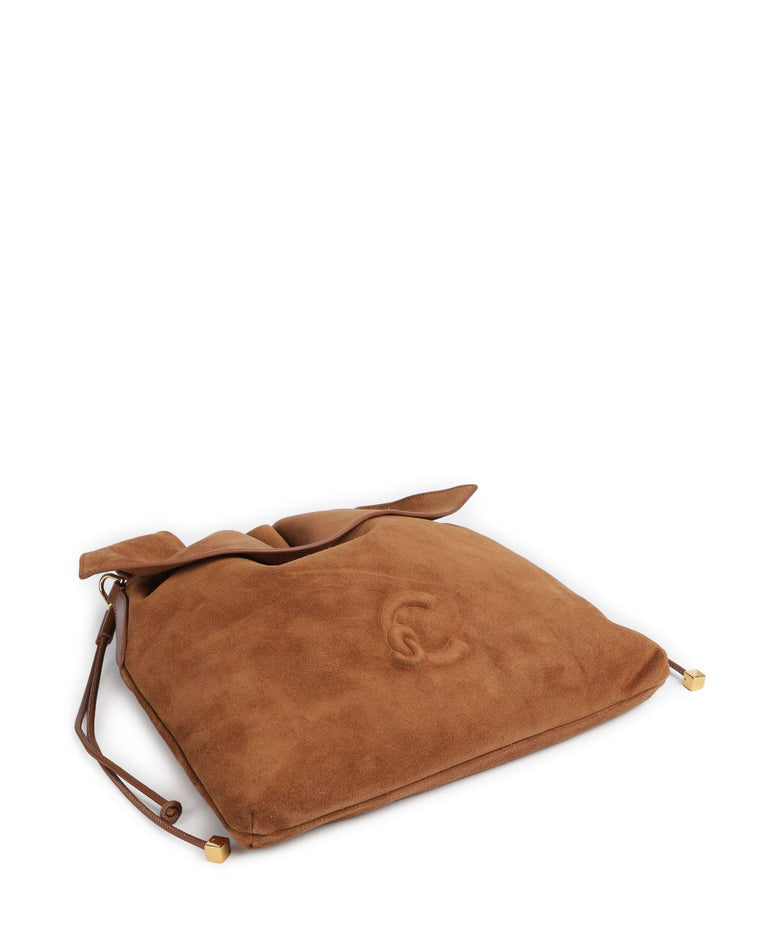 Coccinelle Lidia Suede Hobo bag cognac