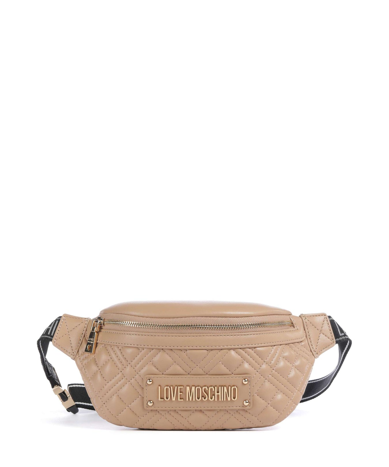 Love Moschino Quilted Fanny pack beige