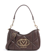 Love Moschino Embossed Q Taška cez rameno chocolate