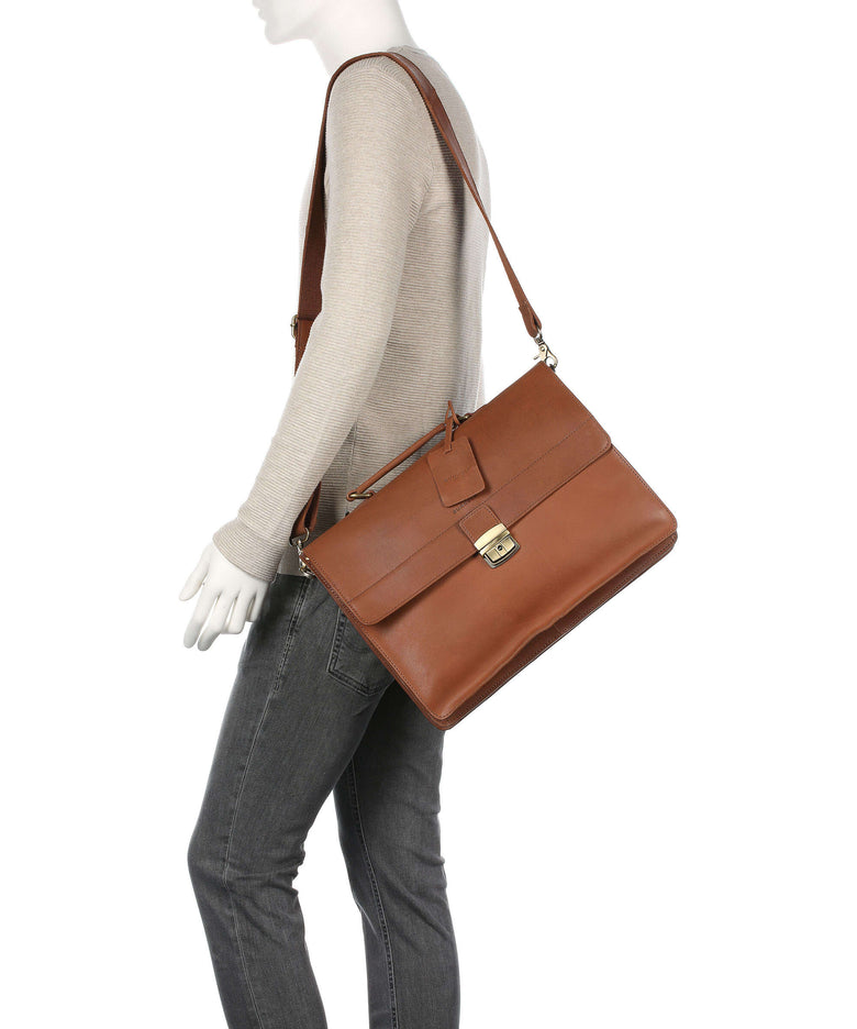 Burkely Vintage Dean Briefcase cognac