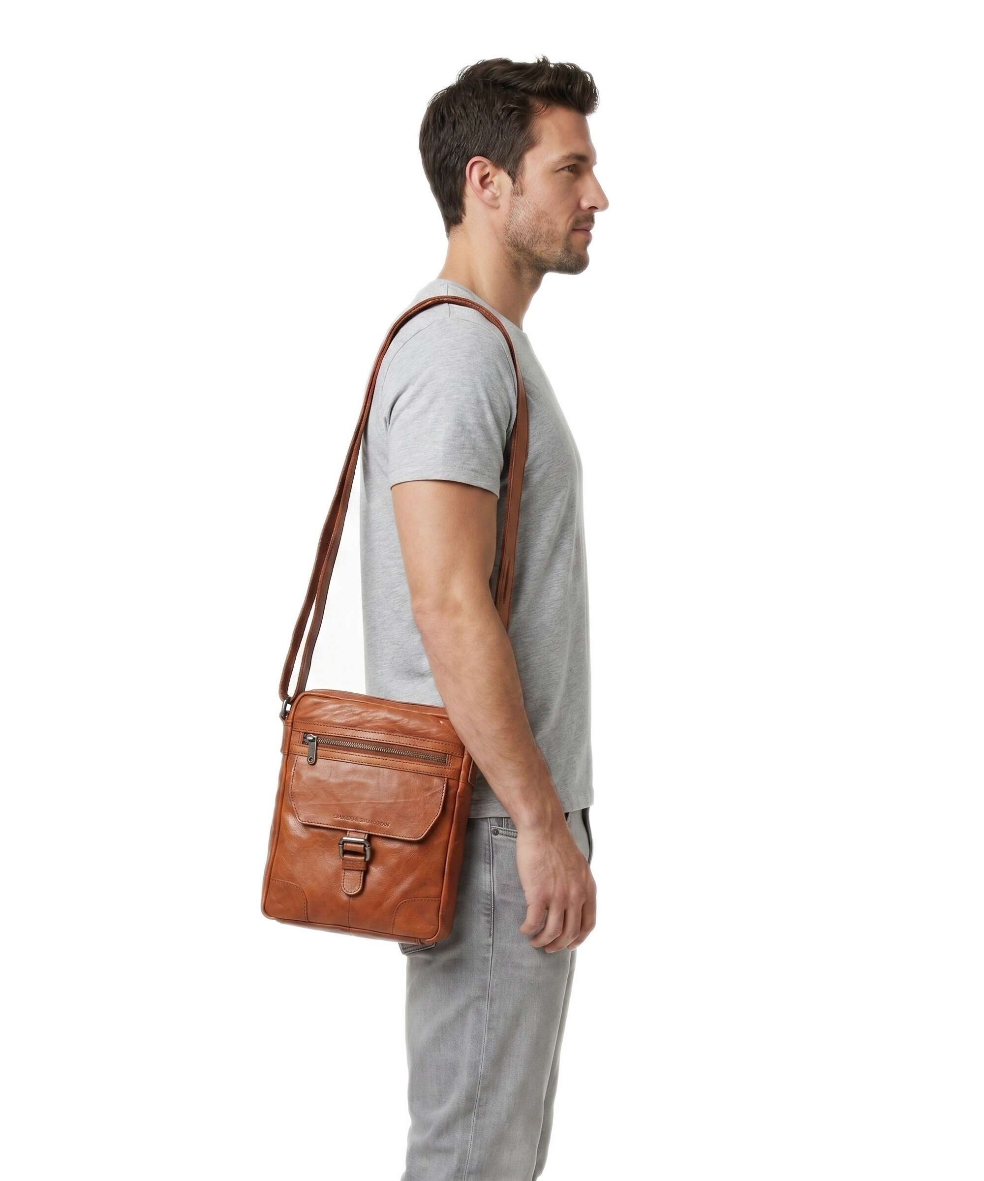 Spikes & Sparrow Bronco Nebraska Crossbody bag brandy