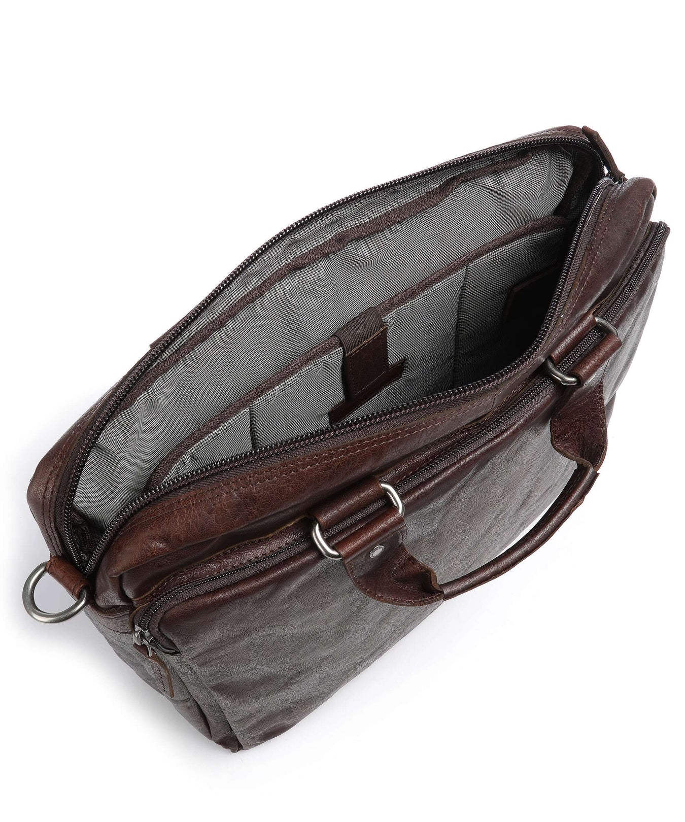 Spikes & Sparrow Bronco Briefcase dark brown