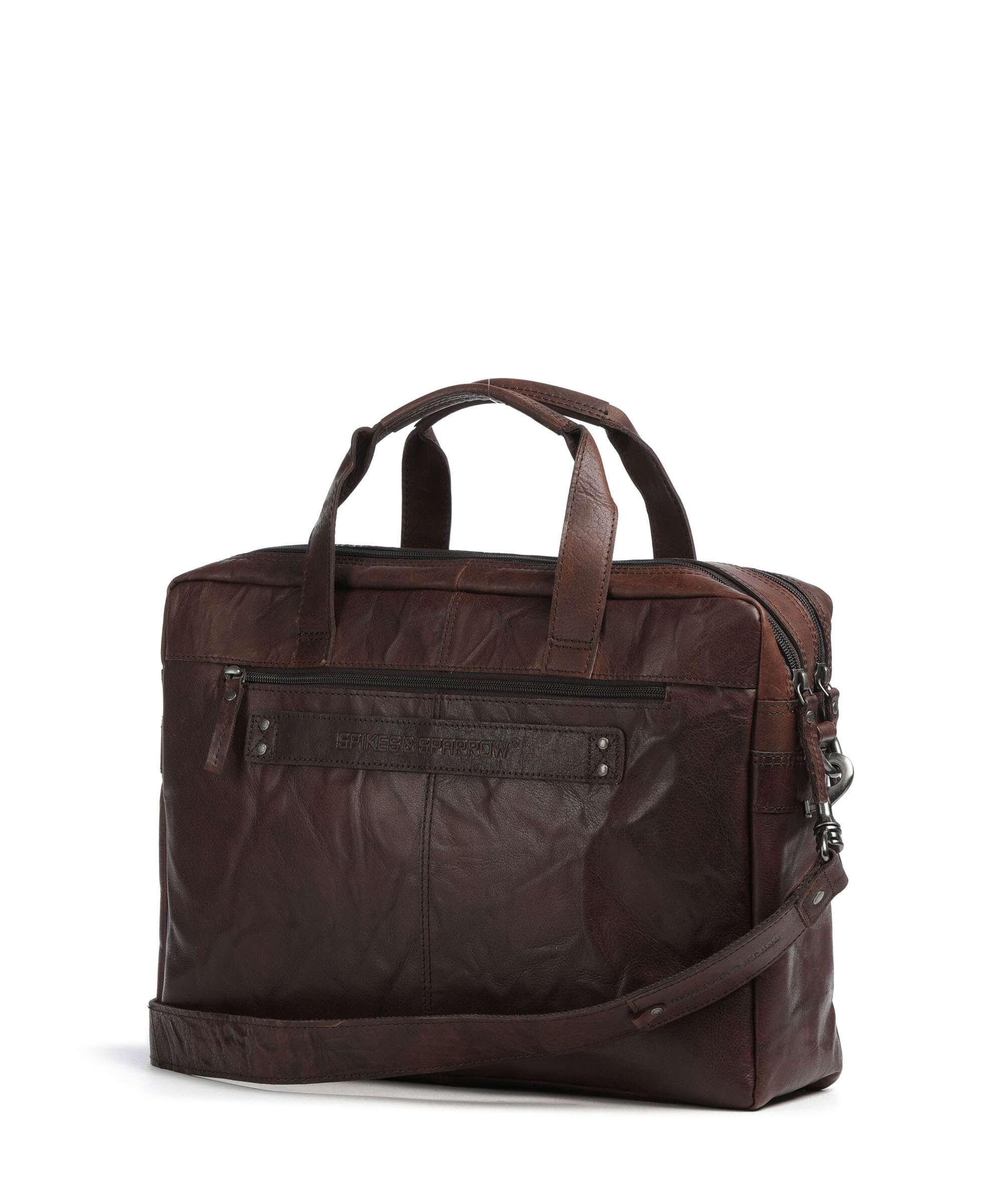 Spikes & Sparrow Bronco Colorado Briefcase dark brown