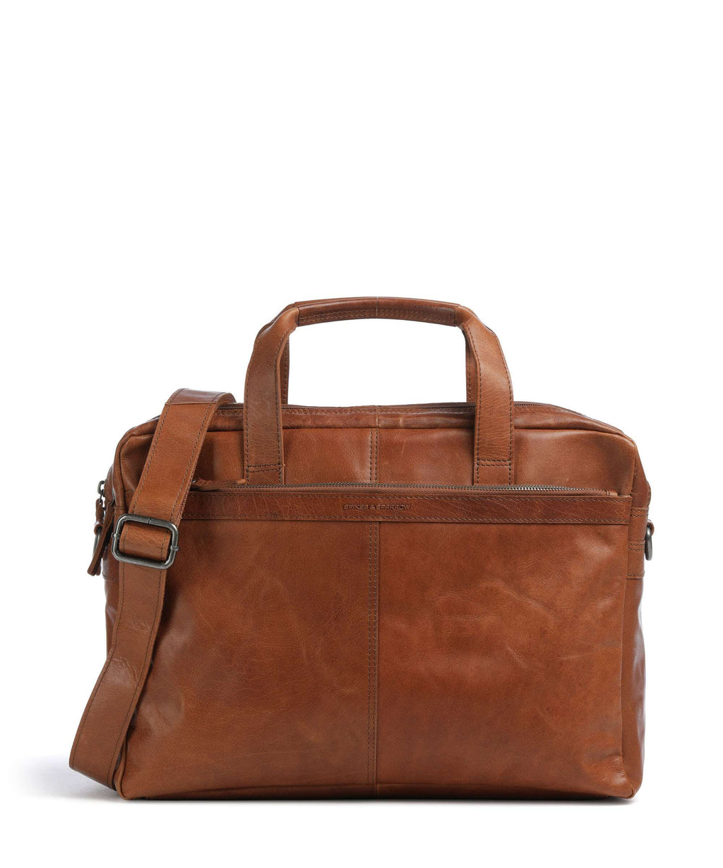 Spikes & Sparrow Bronco Colorado Briefcase brandy