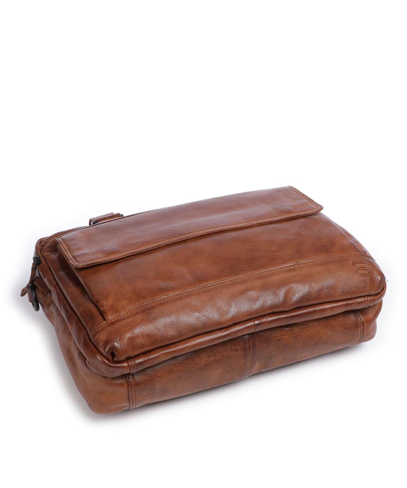 Spikes & Sparrow Apache Briefcase brandy