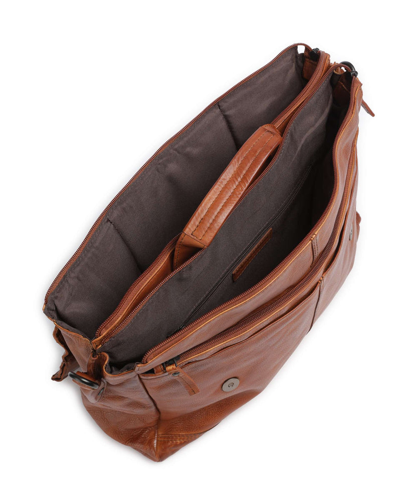 Spikes & Sparrow Apache Benzo Briefcase brandy