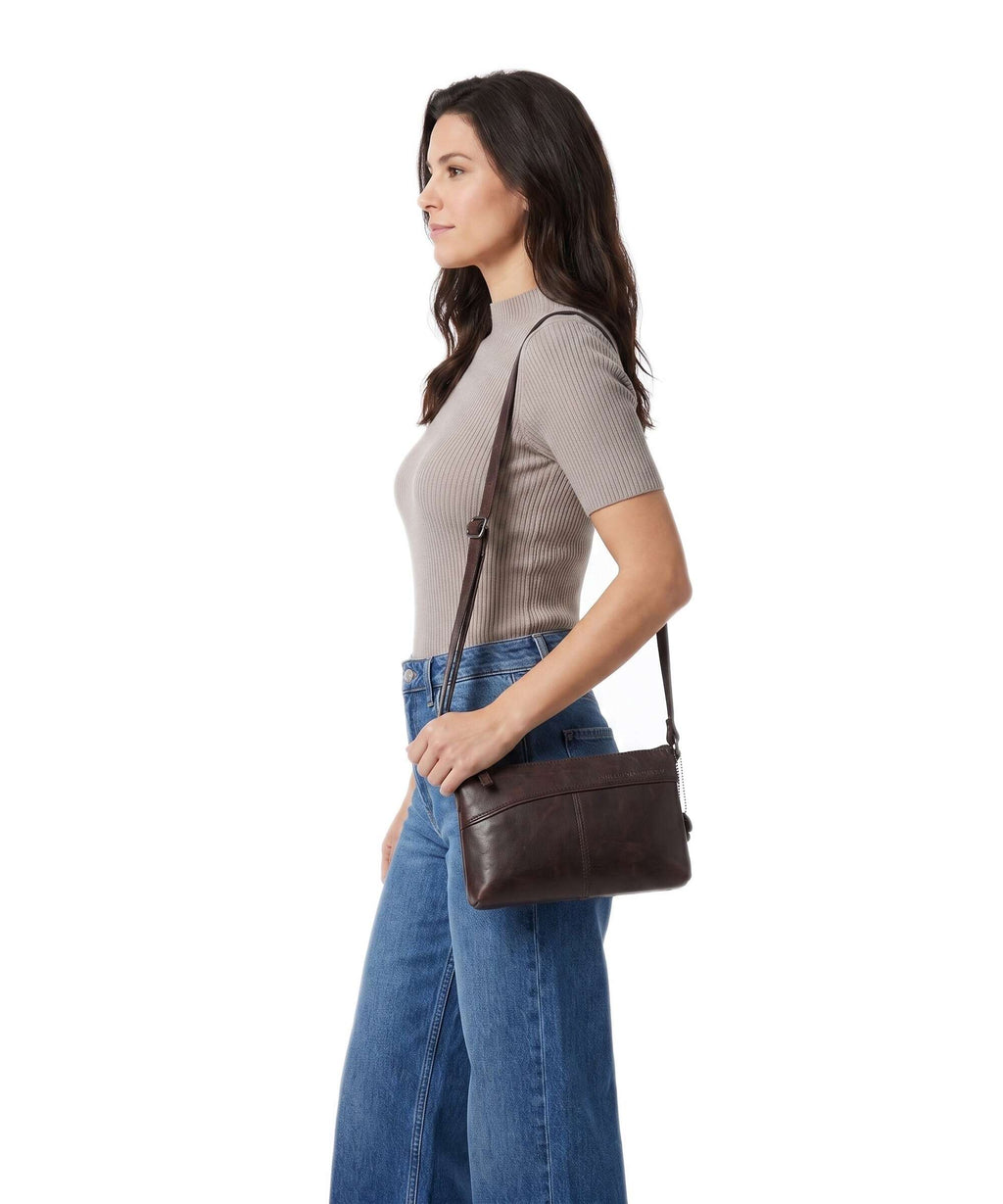 Spikes & Sparrow Bronco Merlin Crossbody bag dark brown