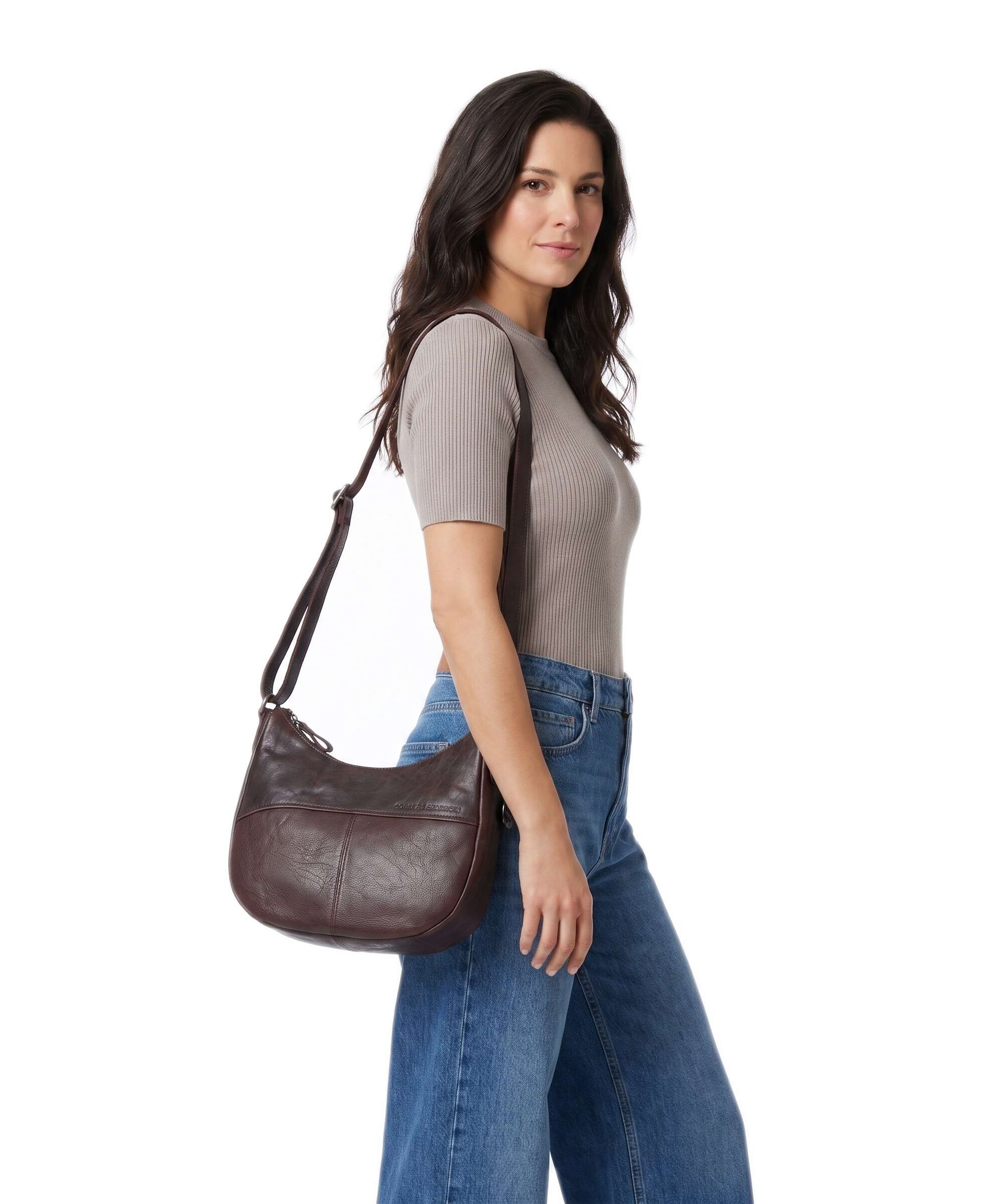 Spikes & Sparrow Bronco Filippa Crossbody bag dark brown