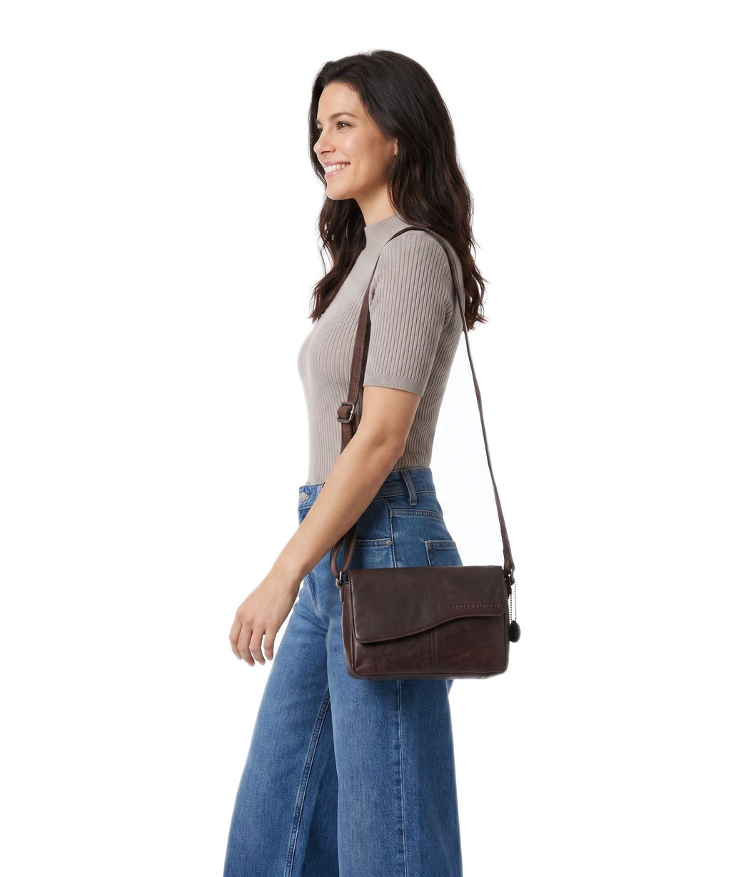 Spikes & Sparrow Bronco Robine Crossbody bag dark brown