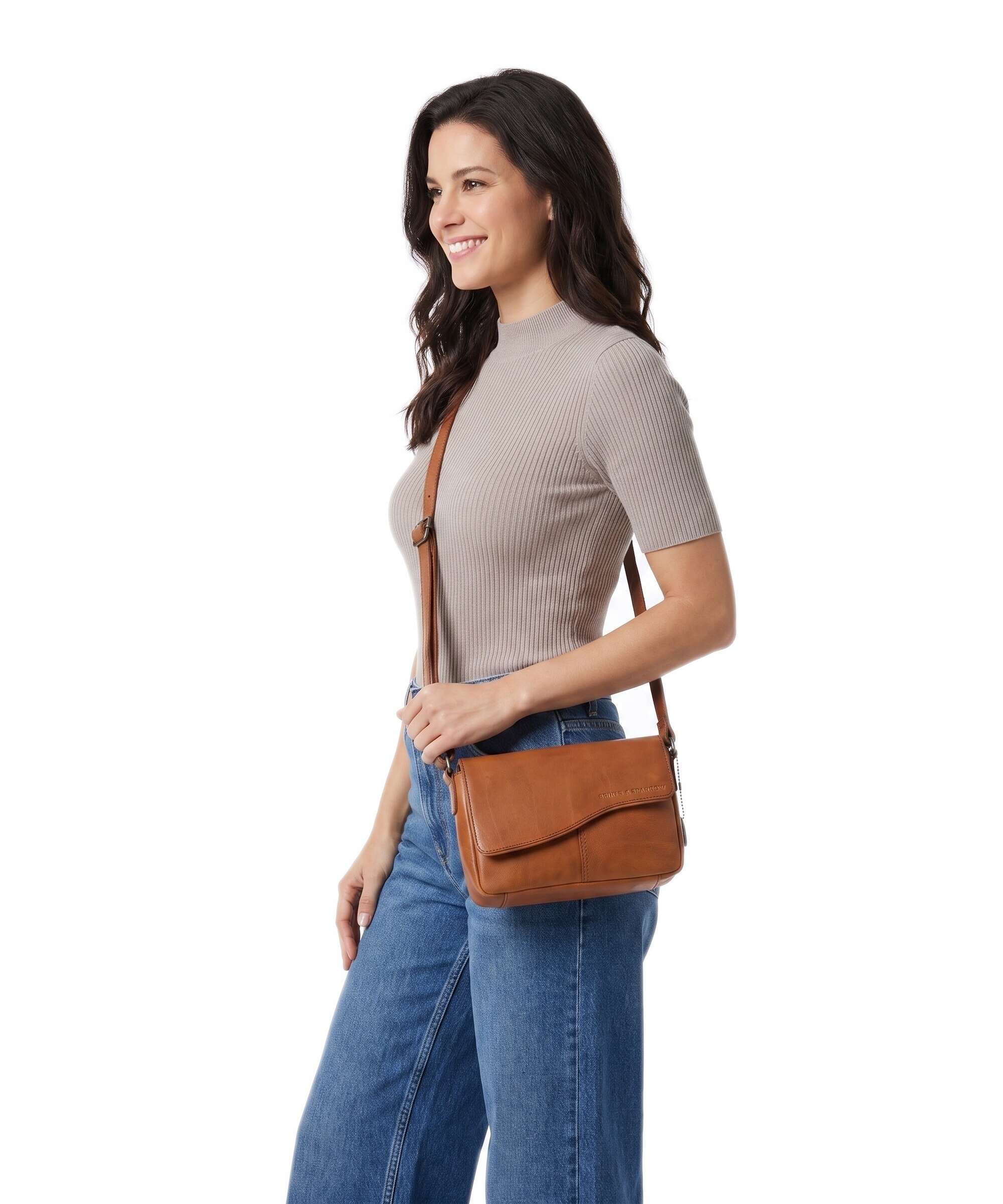 Spikes & Sparrow Bronco Robine Crossbody bag brandy
