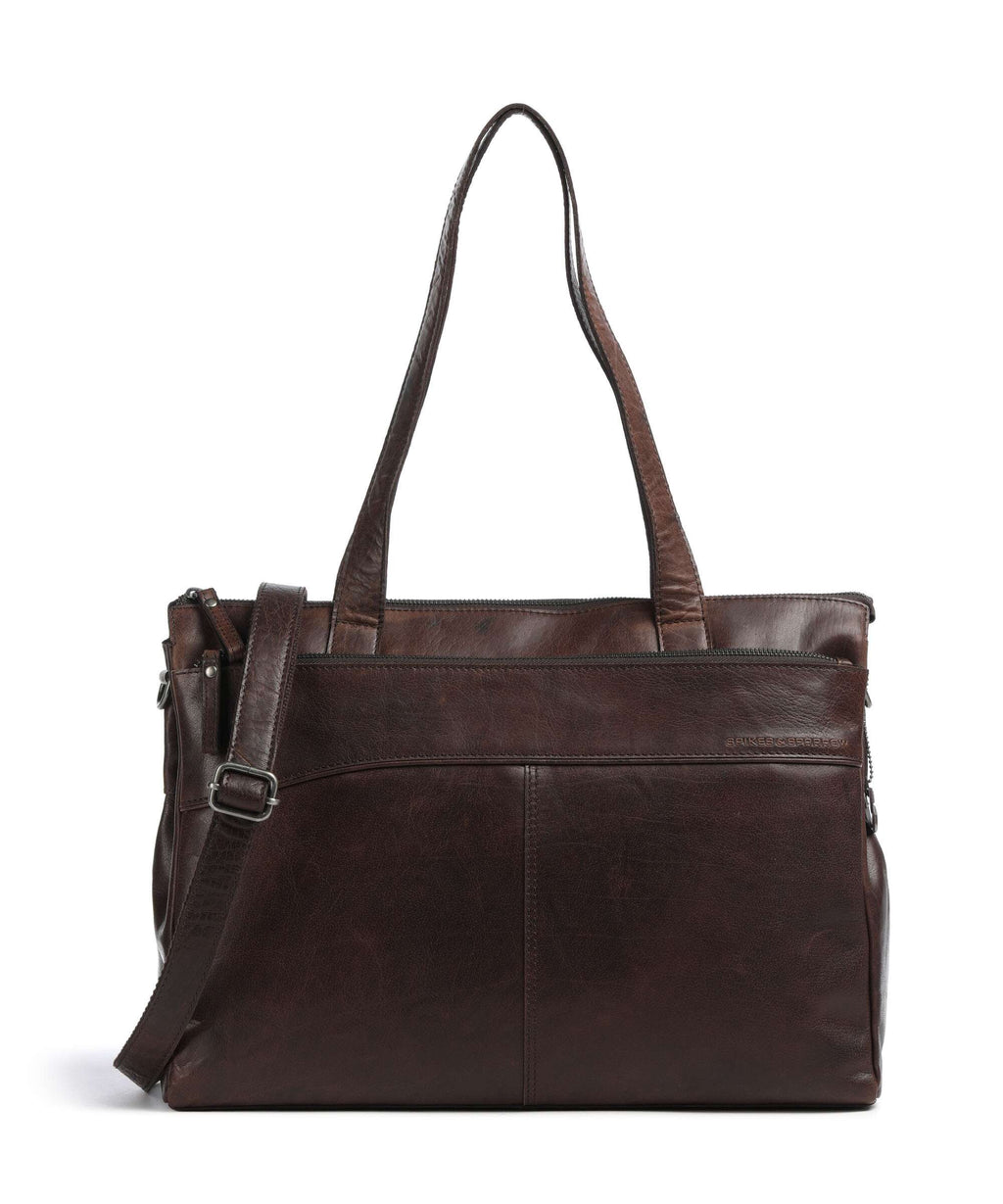 Spikes & Sparrow Bronco Yasmijn Tote bag dark brown