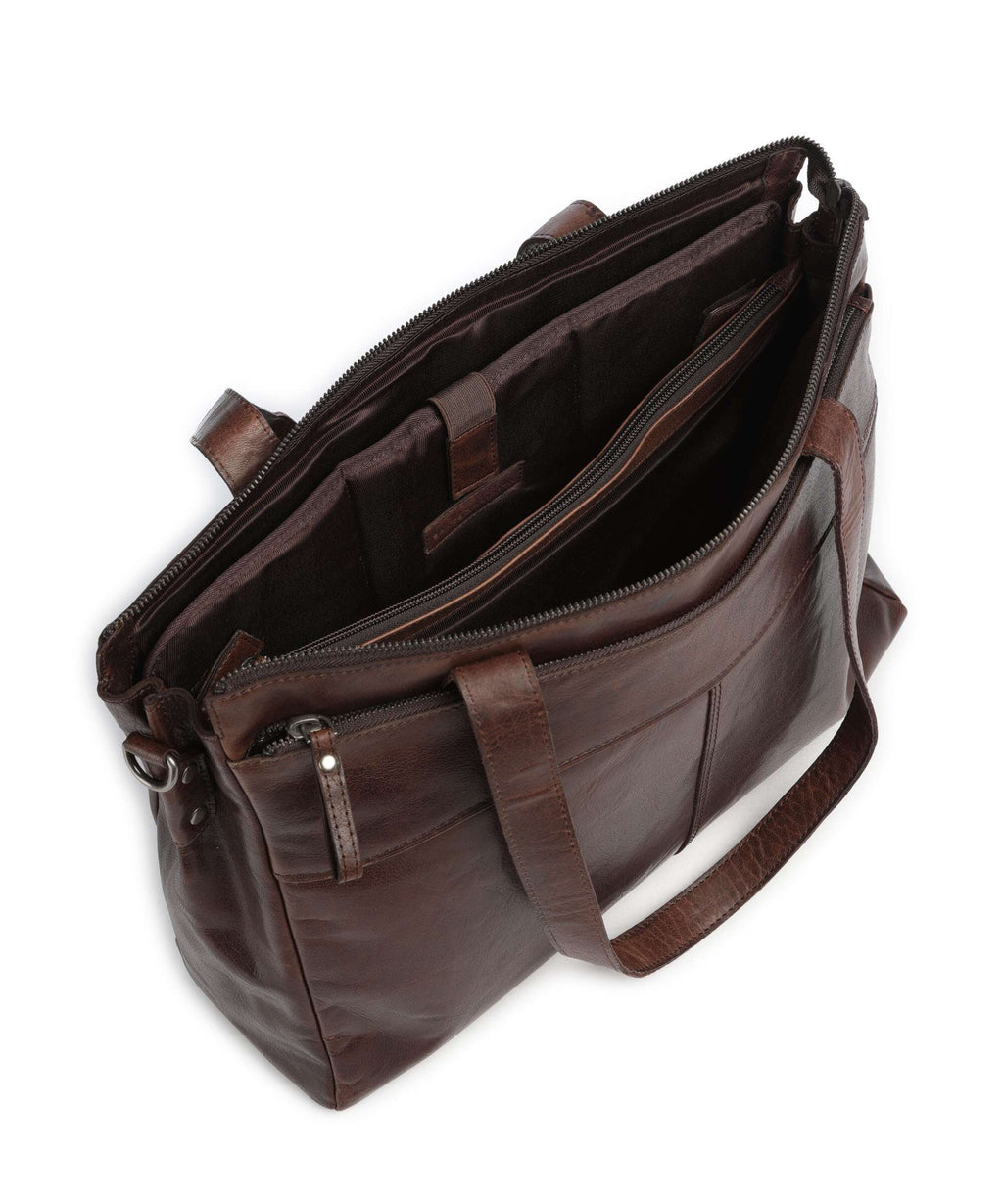 Spikes & Sparrow Bronco Yasmijn Tote bag dark brown