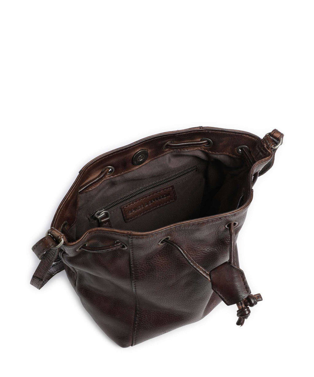 Spikes & Sparrow Apache Nancy Bucket bag dark brown