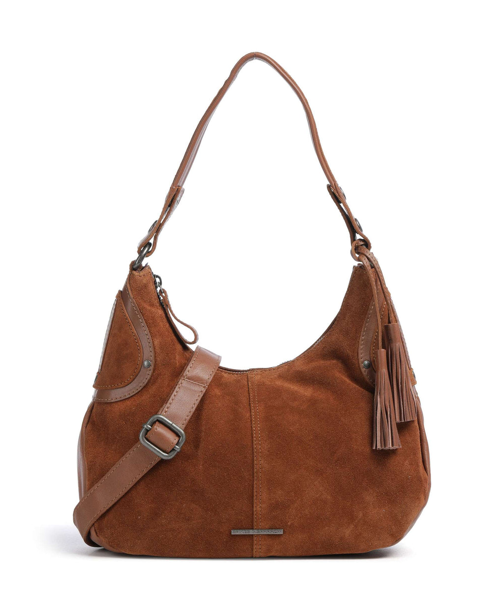 Spikes & Sparrow Suede Mix Anne-Lou Shoulder bag mocca
