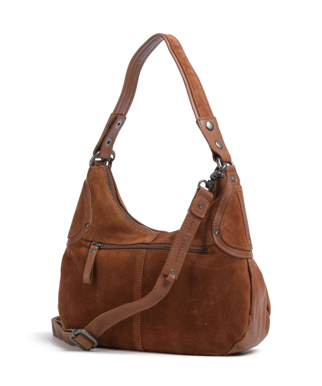 Spikes & Sparrow Suede Mix Anne-Lou Shoulder bag mocca