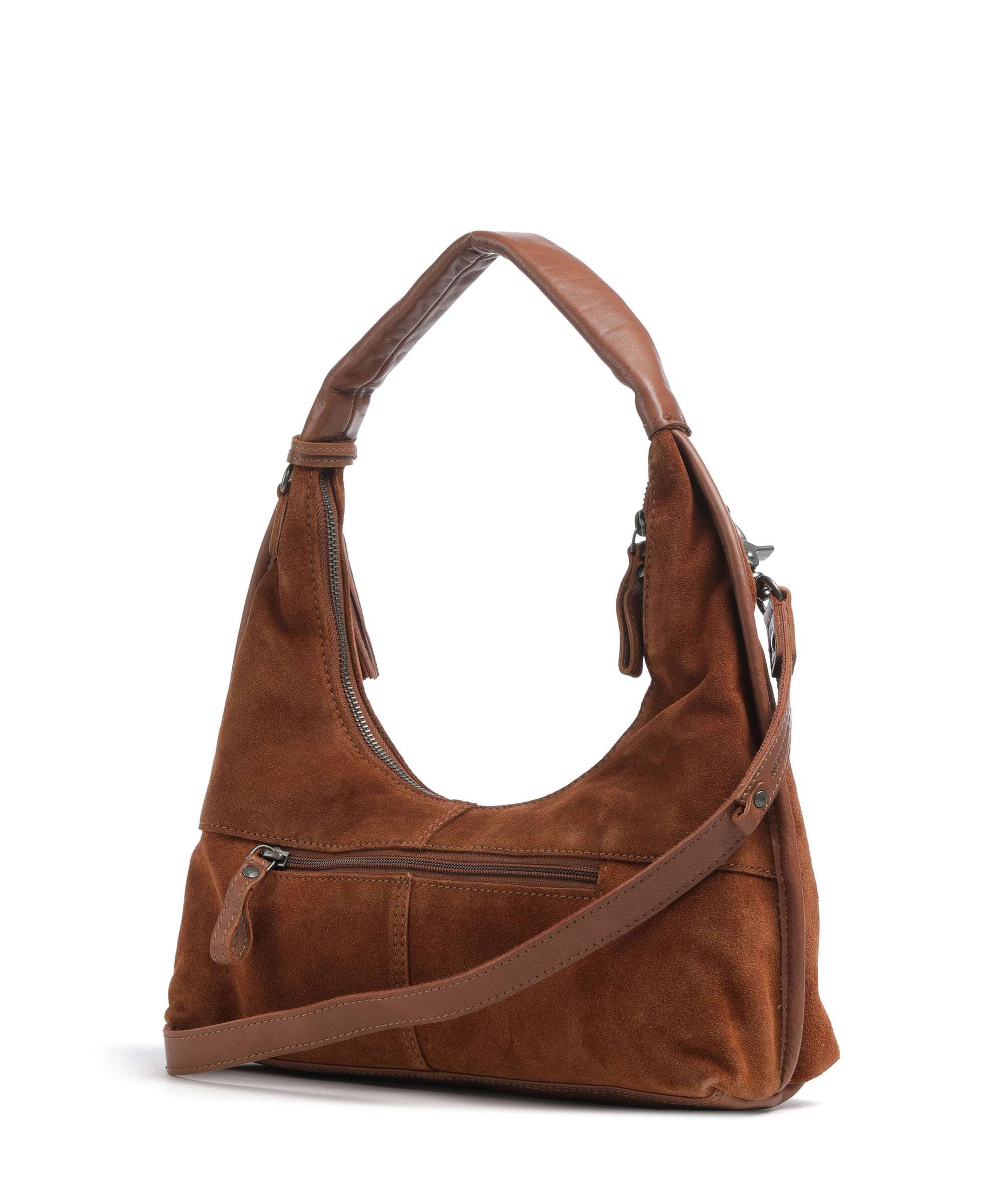 Spikes & Sparrow Suede Mix Gwyn Hobo bag mocca