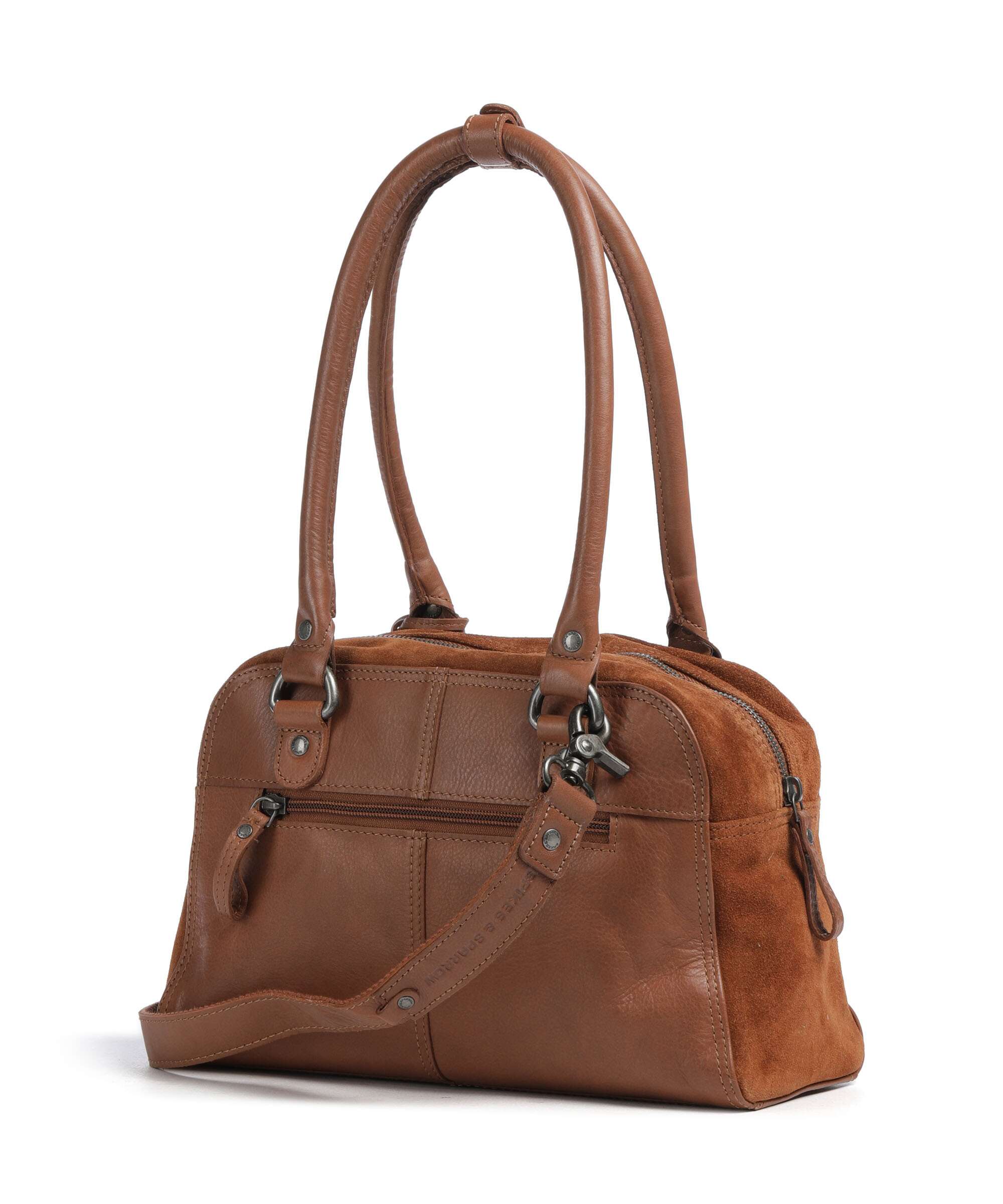 Spikes & Sparrow Suede Mix Sienna Shoulder bag mocca