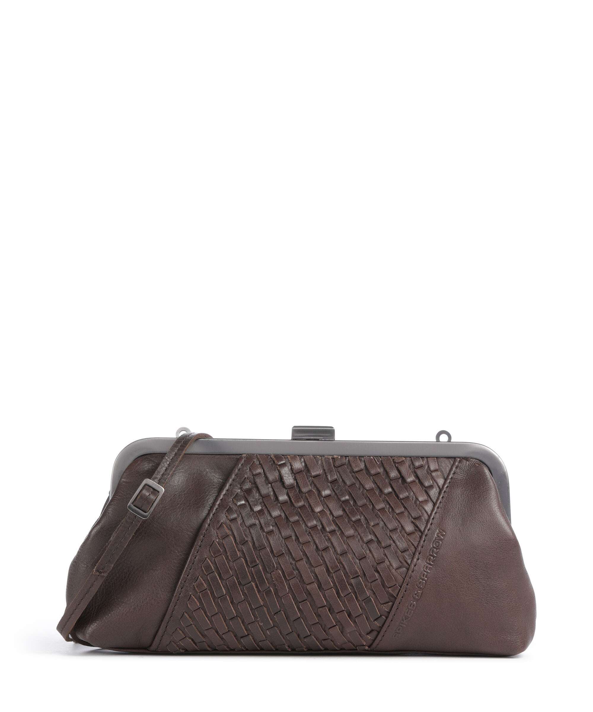 Spikes & Sparrow Woven Susy Crossbody bag dark brown
