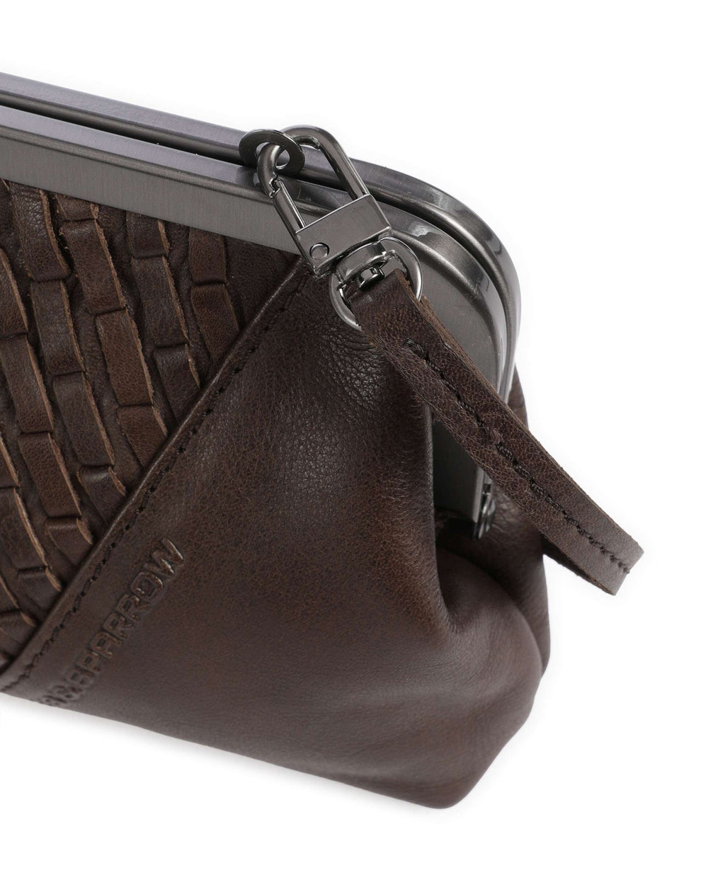 Spikes & Sparrow Woven Susy Crossbody bag dark brown