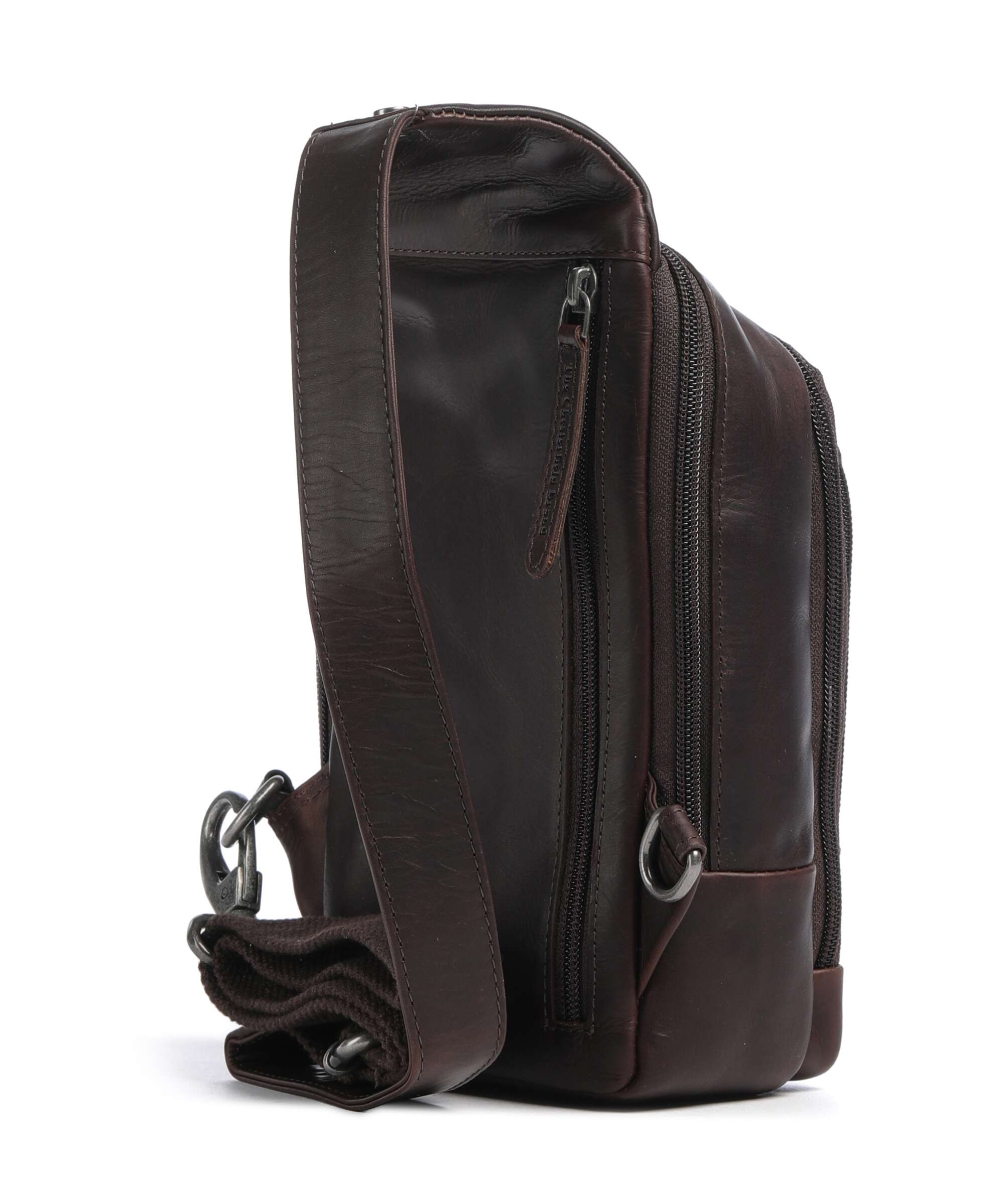 The Chesterfield Brand Cow Wax Pull Up Riga Sling bag brown