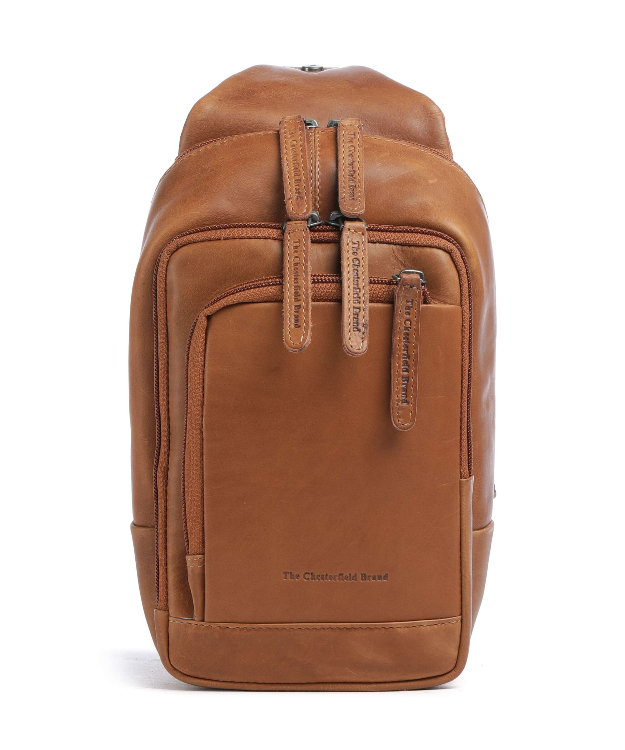 The Chesterfield Brand Wax Pull Up Cow Riga Sling bag cognac