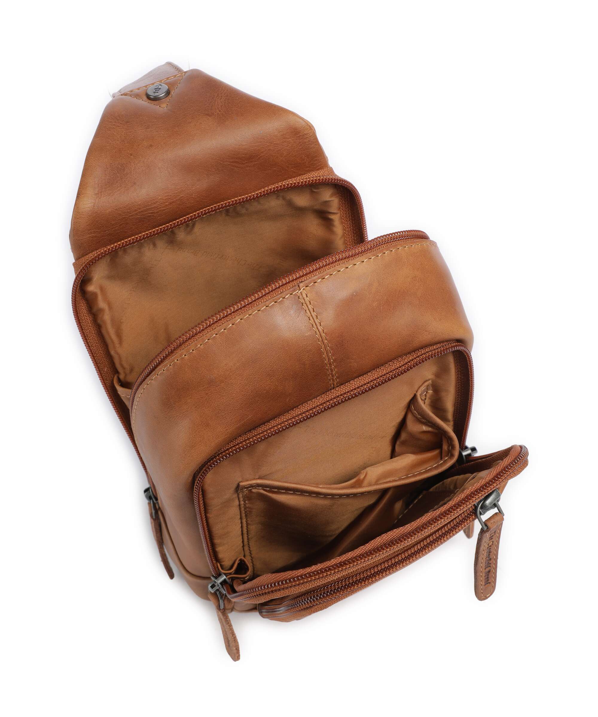 The Chesterfield Brand Wax Pull Up Cow Riga Sling bag cognac