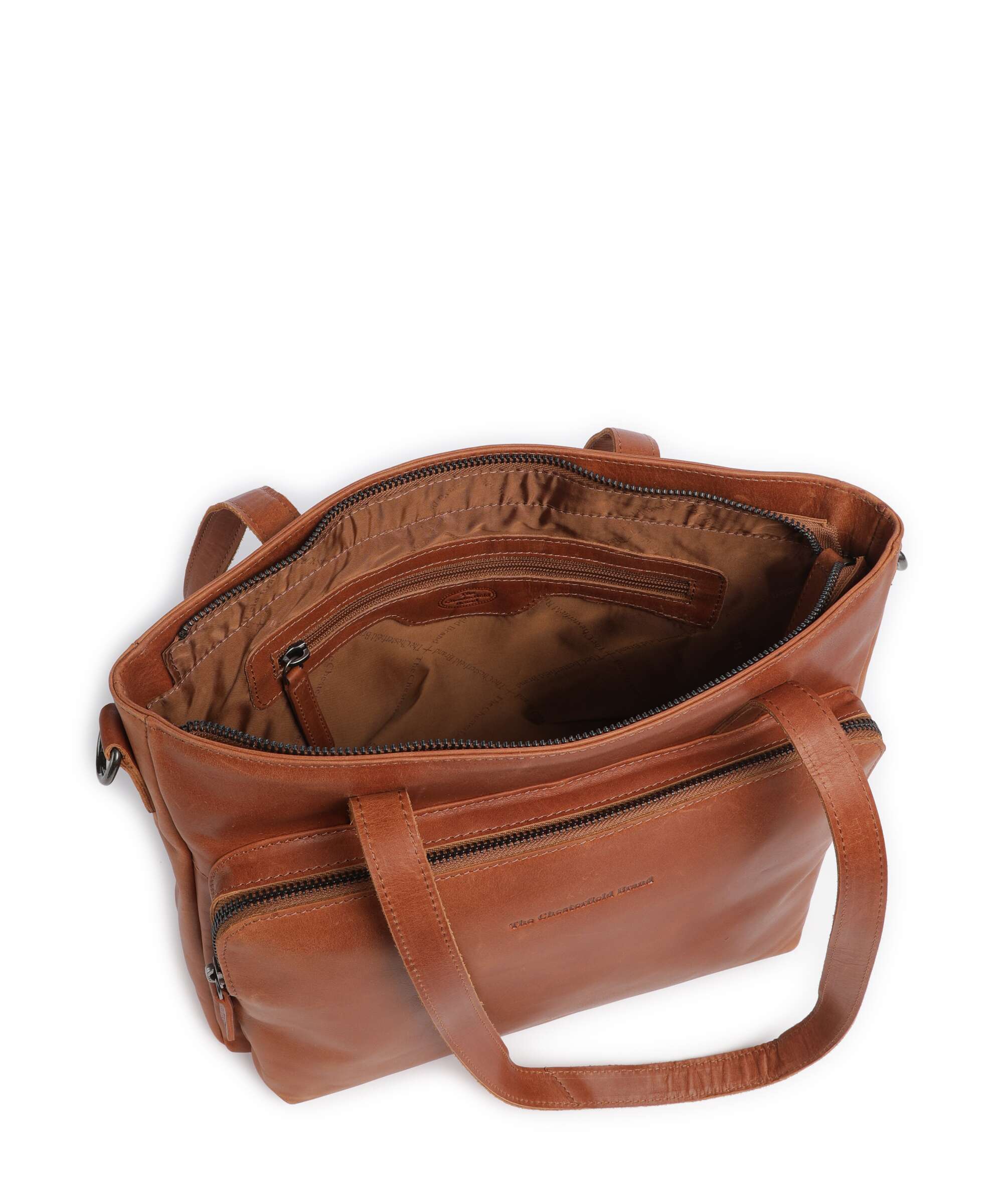 The Chesterfield Brand Wax Pull Up Cow Alicante Tote bag cognac