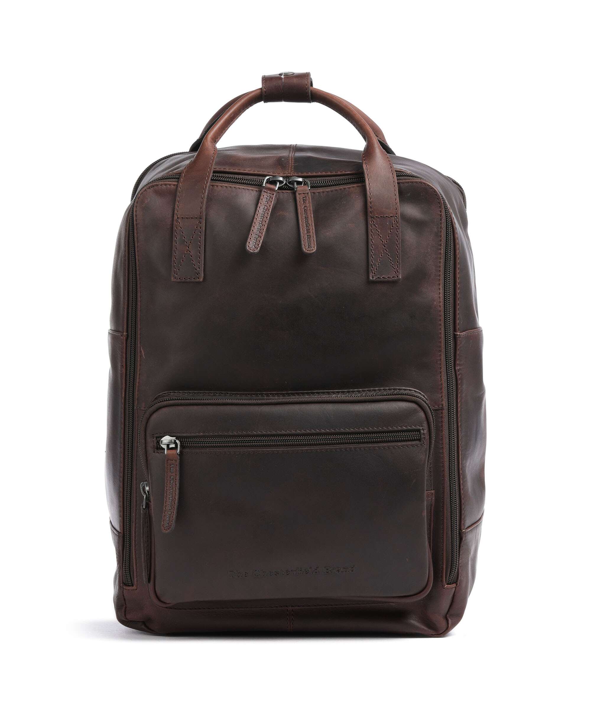 The Chesterfield Brand Cow Wax Pull Up Caicos Backpack brown