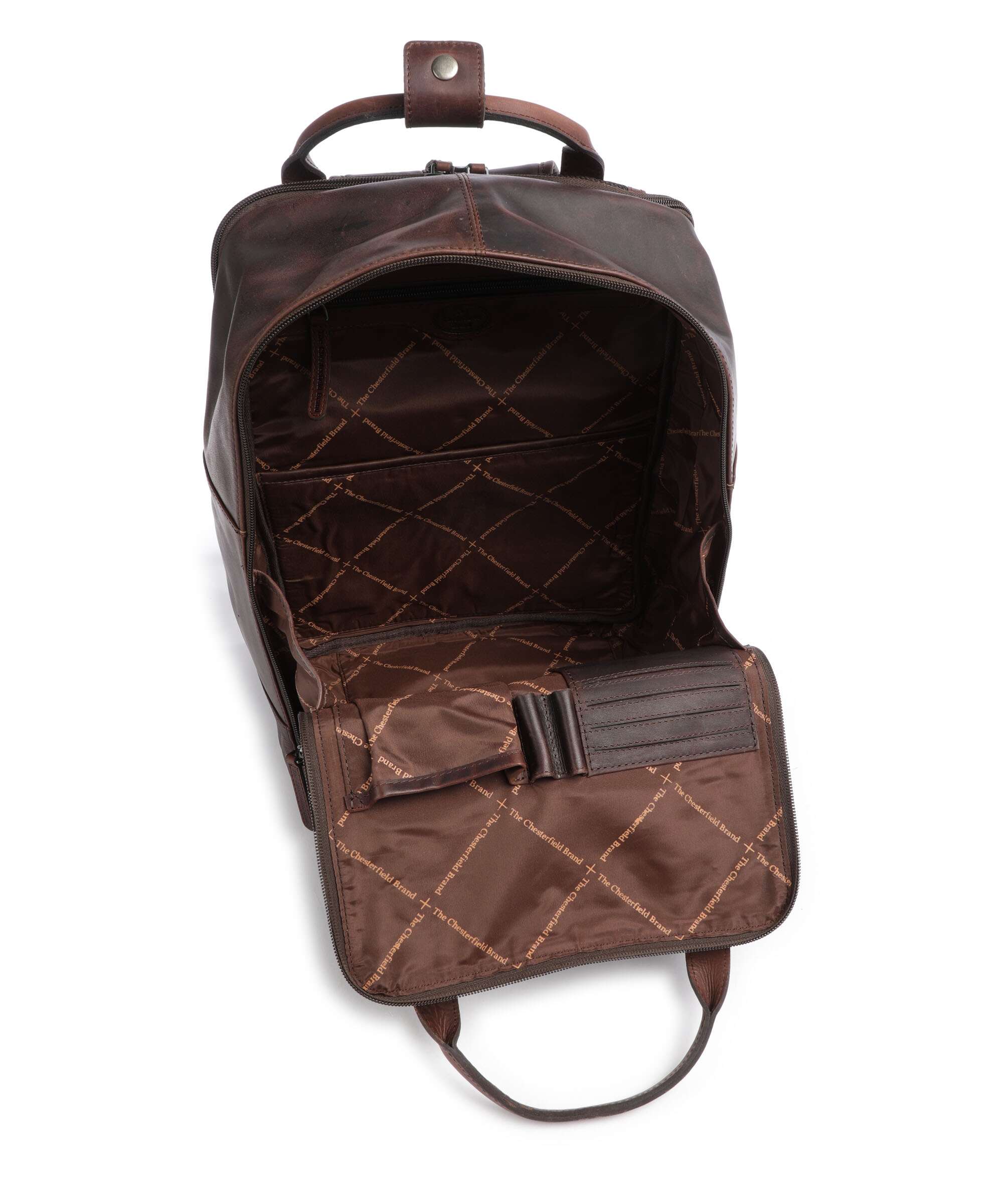 The Chesterfield Brand Cow Wax Pull Up Caicos Backpack brown