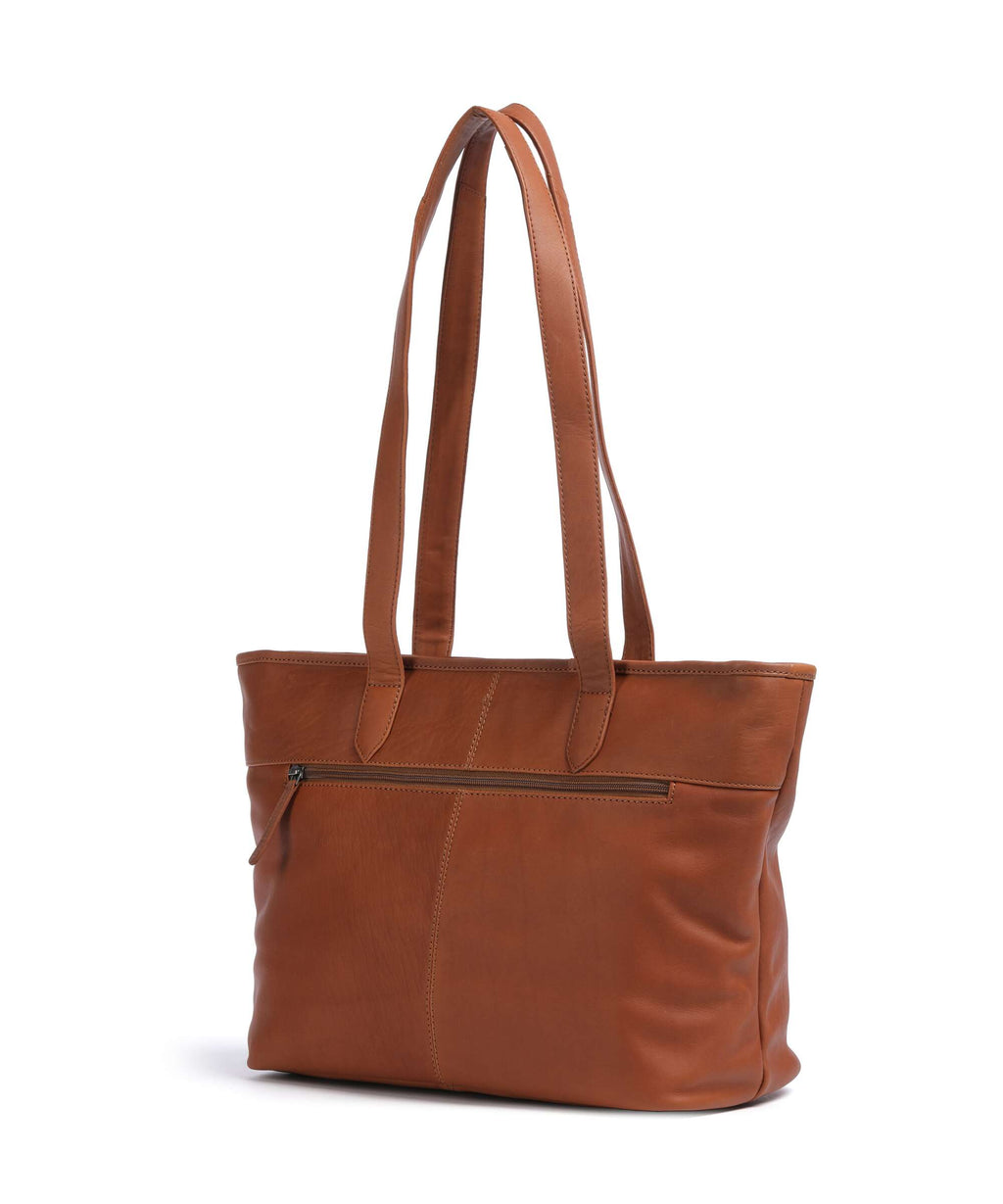 The Chesterfield Brand Wax Pull Up Cow Monza Tote bag cognac