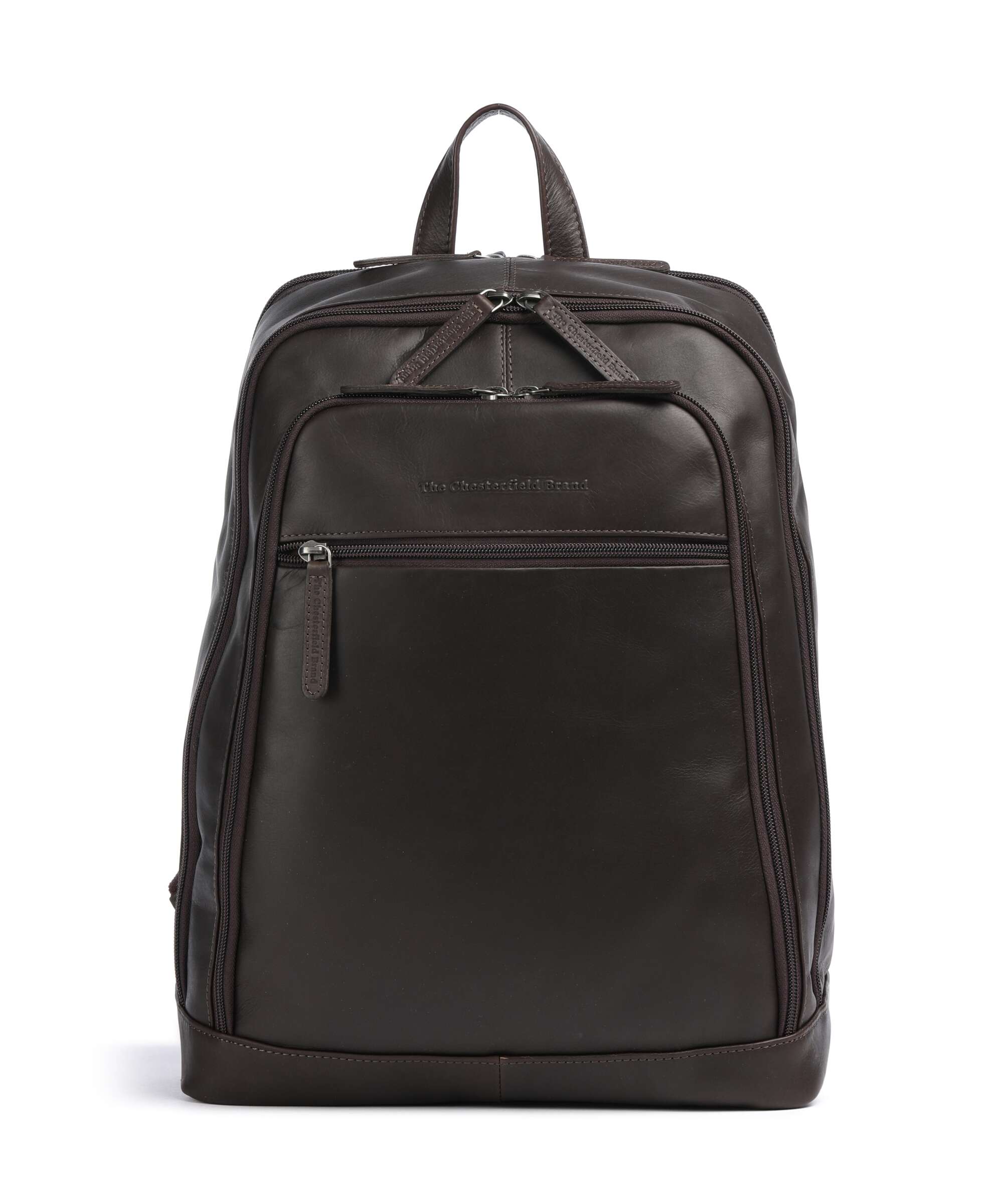 The Chesterfield Brand Cow Wax Pull Up Detroit Backpack brown