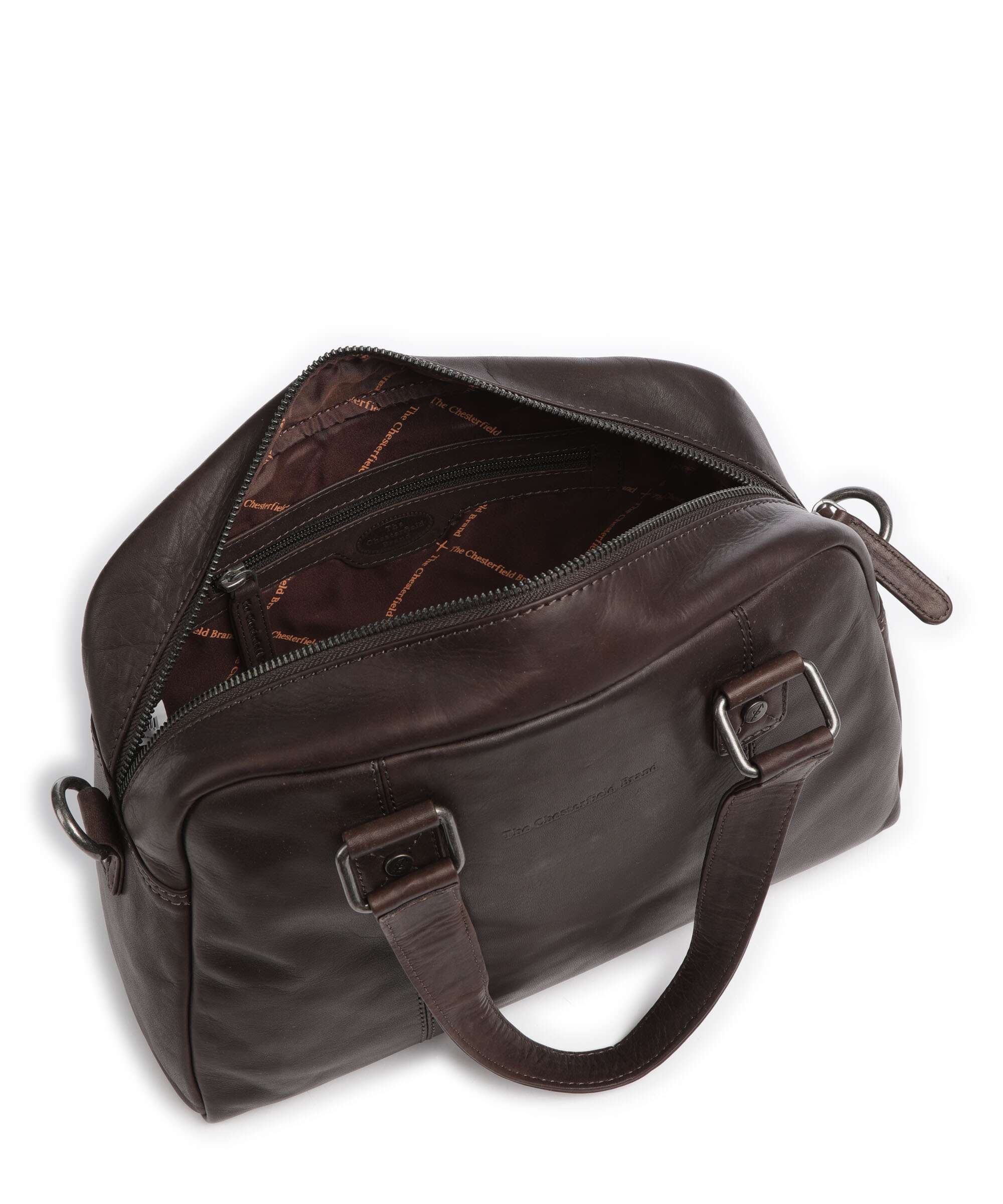 The Chesterfield Brand Wax Pull Up Cow Dover Handbag brown