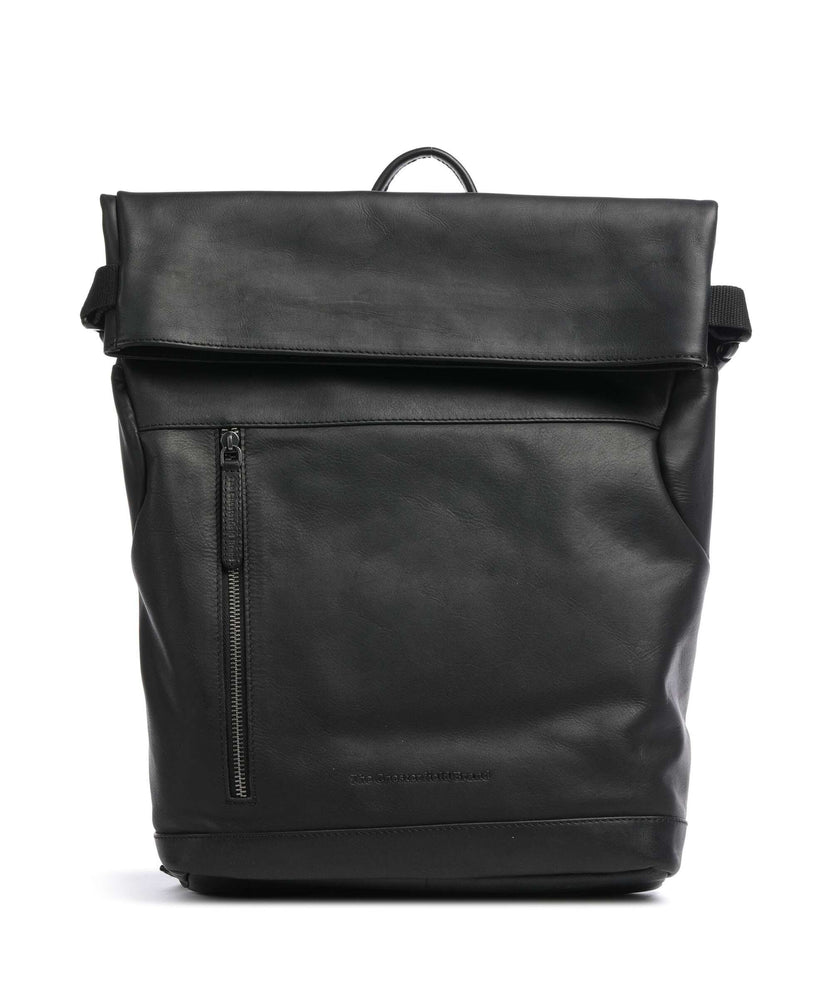 The Chesterfield Brand Cow Wax Pull Up Mazara Backpack black