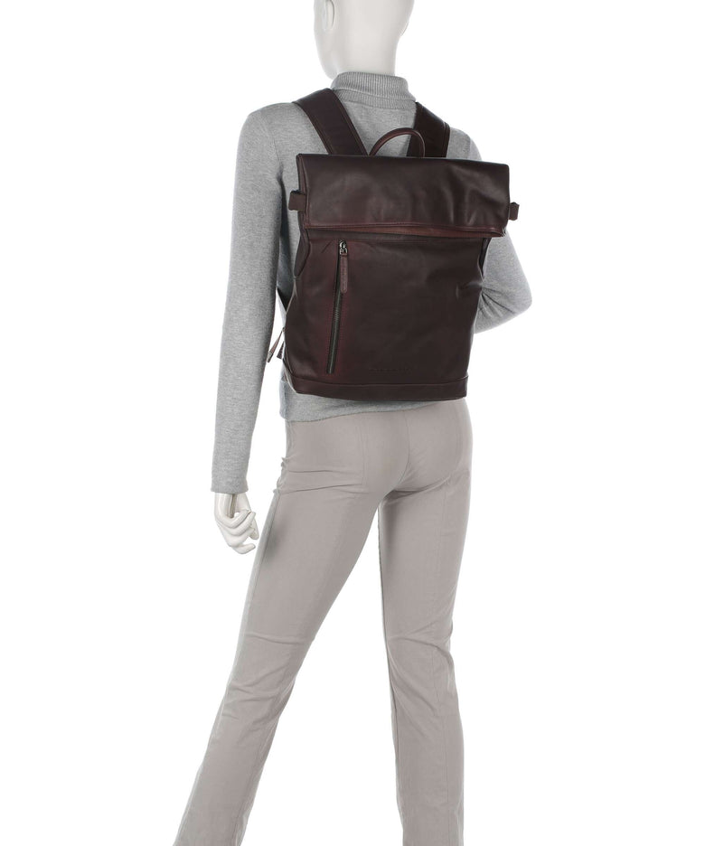 The Chesterfield Brand Cow Wax Pull Up Mazara Backpack brown