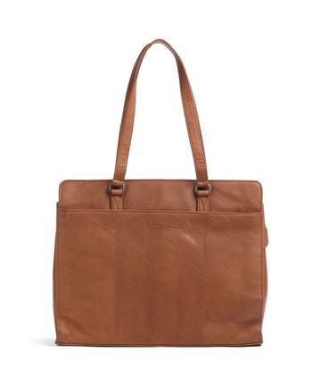 The Chesterfield Brand Cow Wax Pull Up Fidenza Shopper cognac