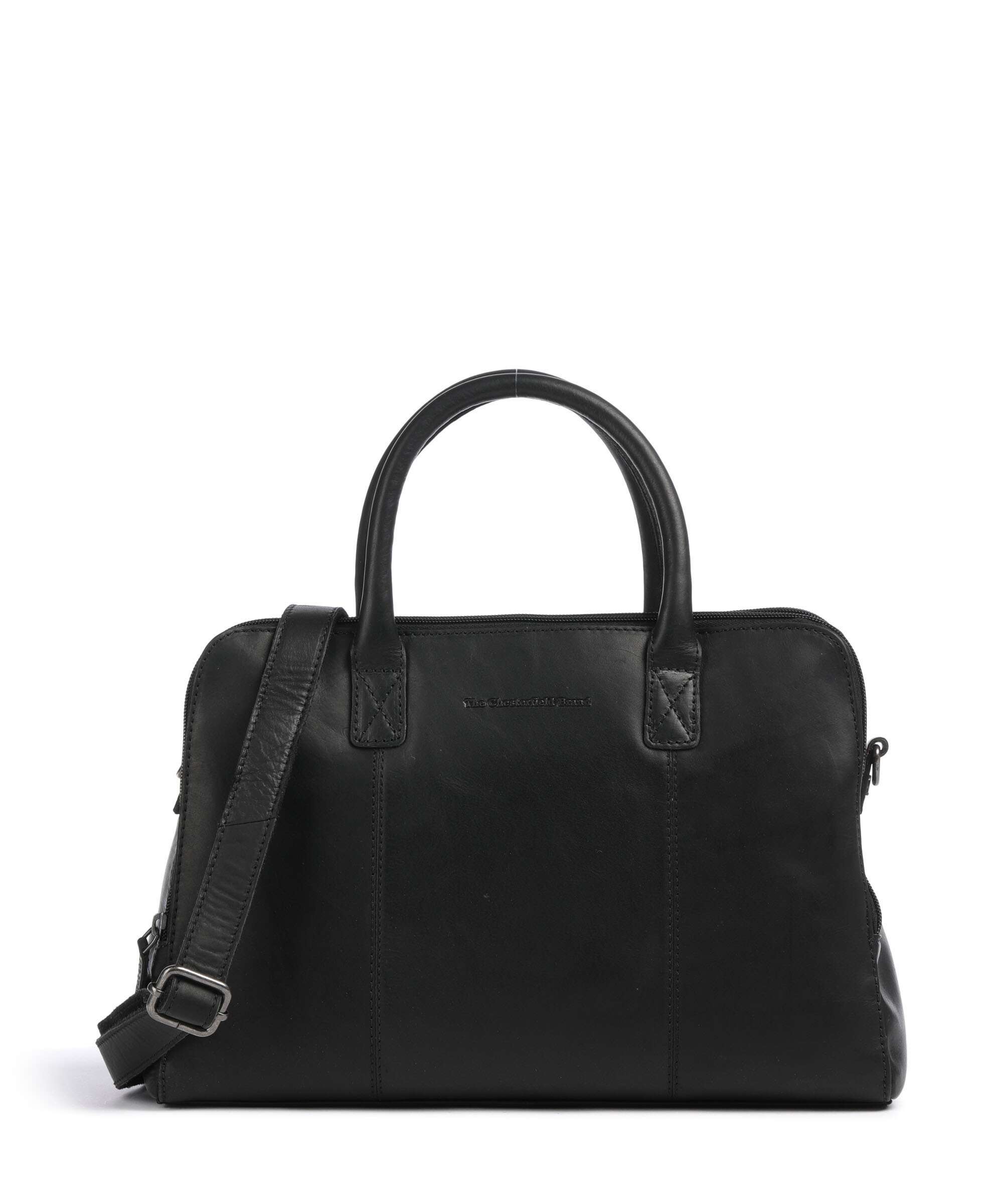 The Chesterfield Brand Wax Pull Up Cow Layton Handbag black