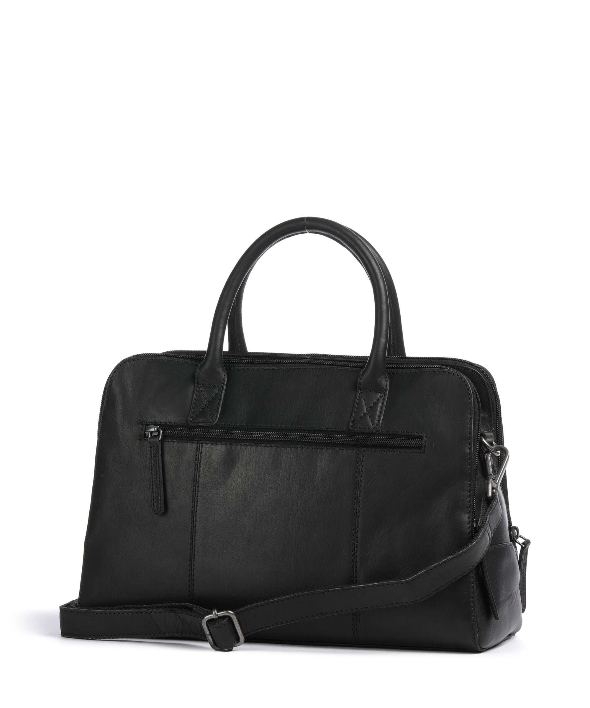 The Chesterfield Brand Wax Pull Up Cow Layton Handbag black