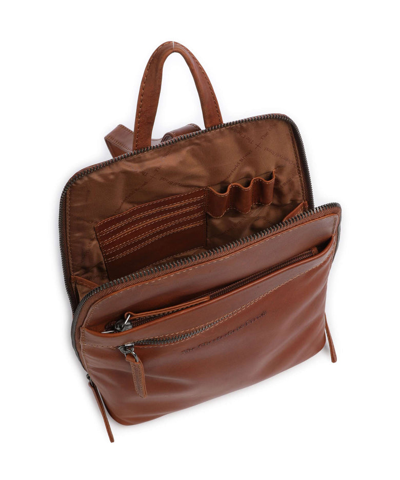 The Chesterfield Brand Cow Wax Pull Up Linford Backpack cognac