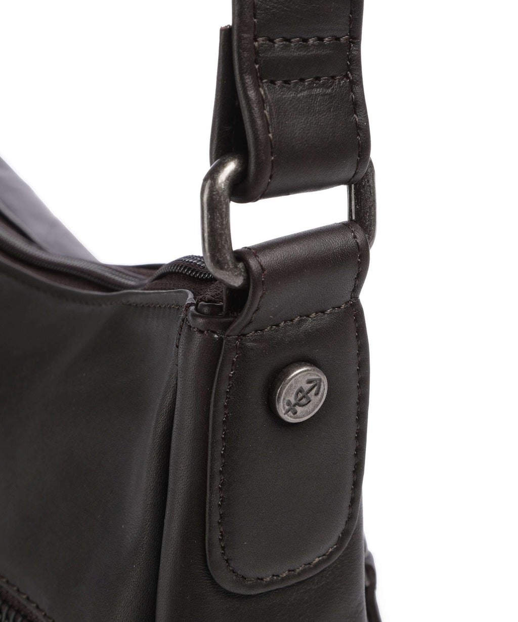 The Chesterfield Brand Cow Wax Pull Up Loraine Crossbody bag brown