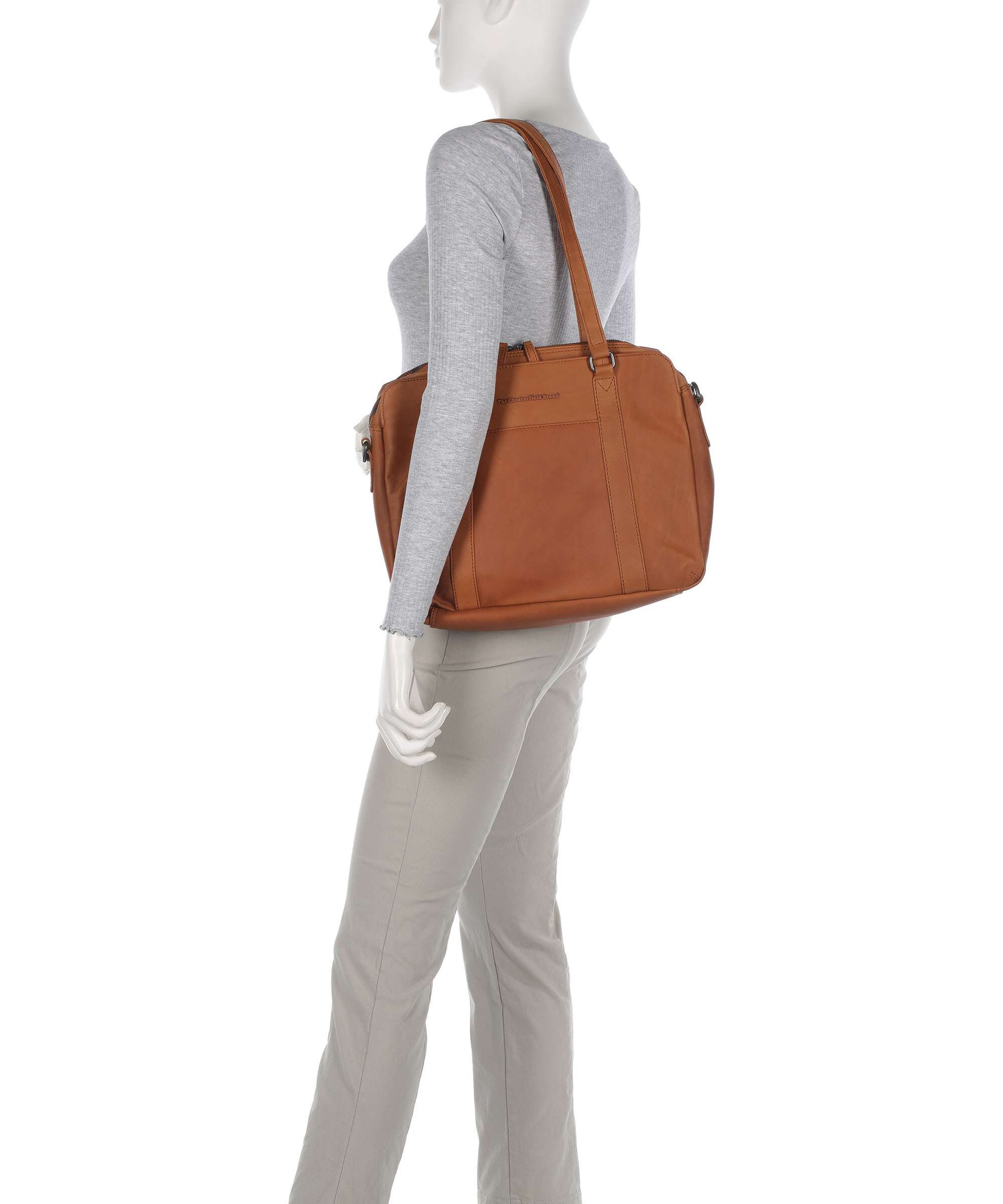 The Chesterfield Brand Wax Pull Up Cow Pretoria Shoulder bag cognac