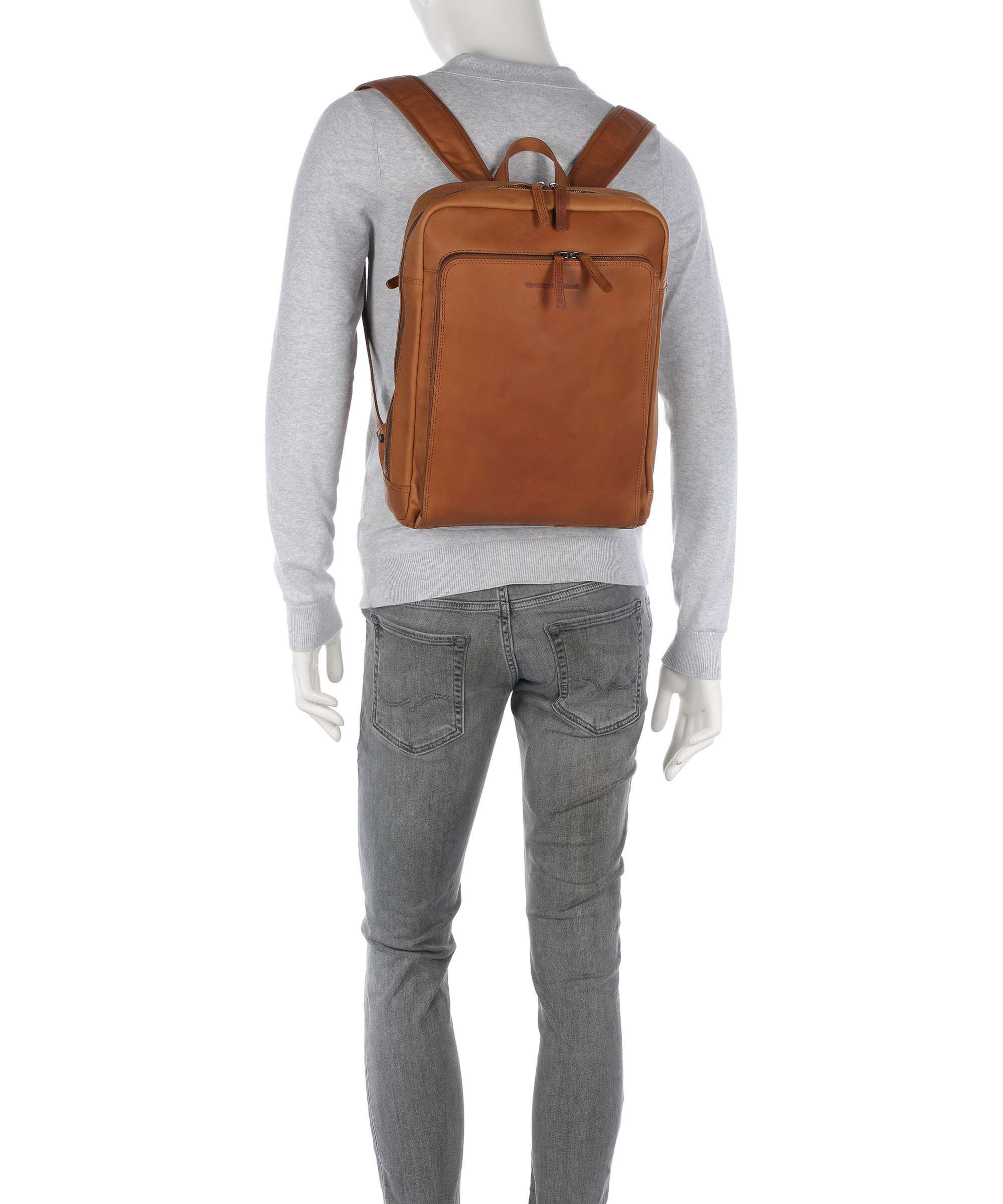 The Chesterfield Brand Cow Wax Pull Up Jasper Backpack cognac