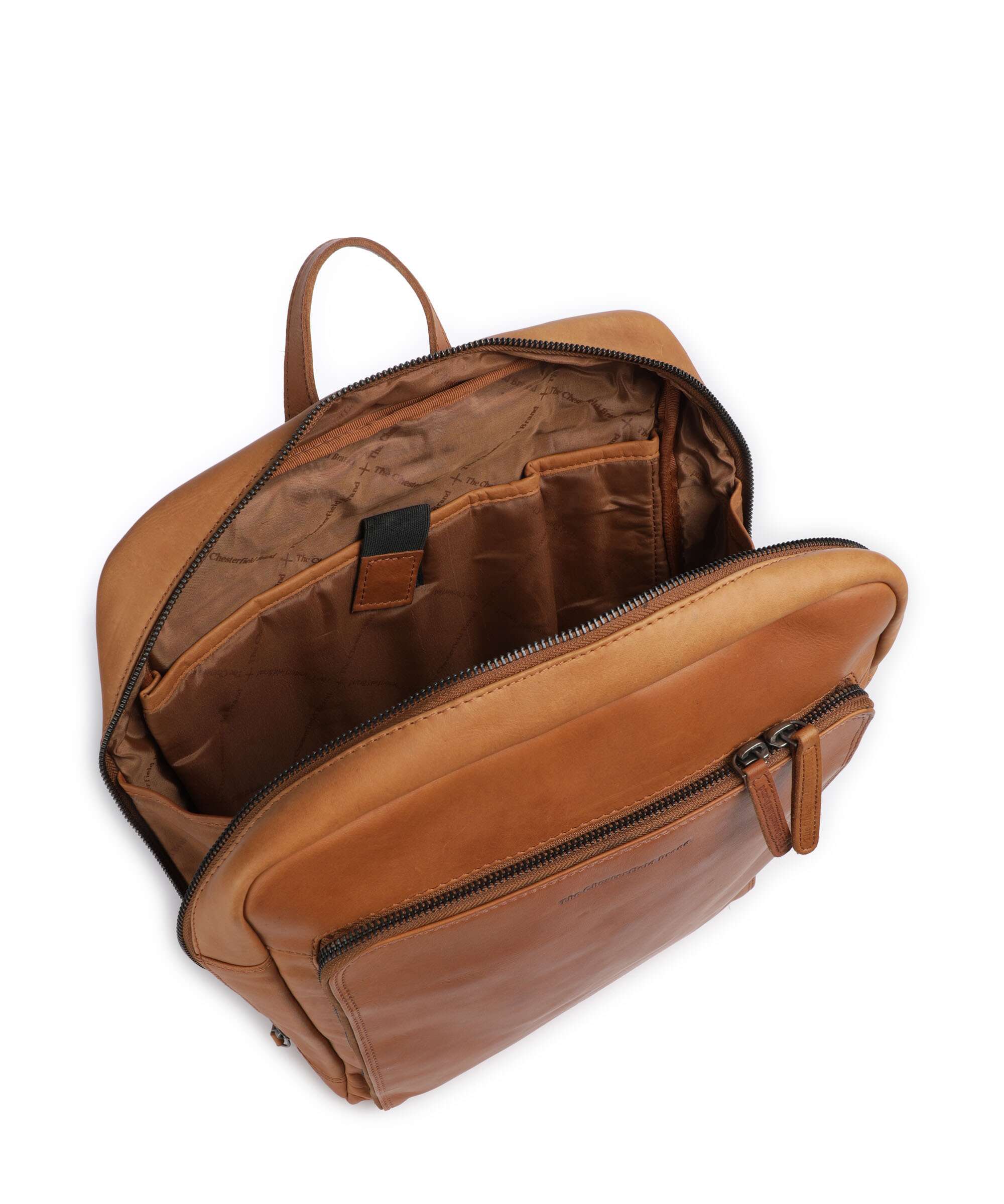 The Chesterfield Brand Cow Wax Pull Up Jasper Backpack cognac